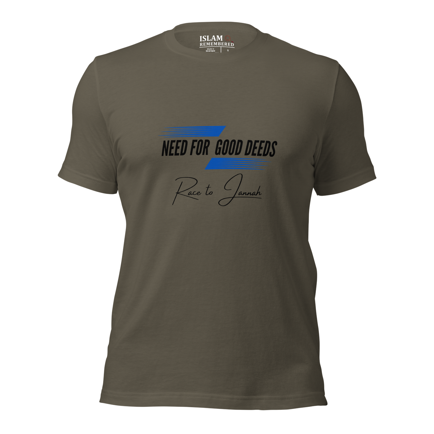 ADULT T-Shirt - NEED FOR GOOD DEEDS - Black/Blue