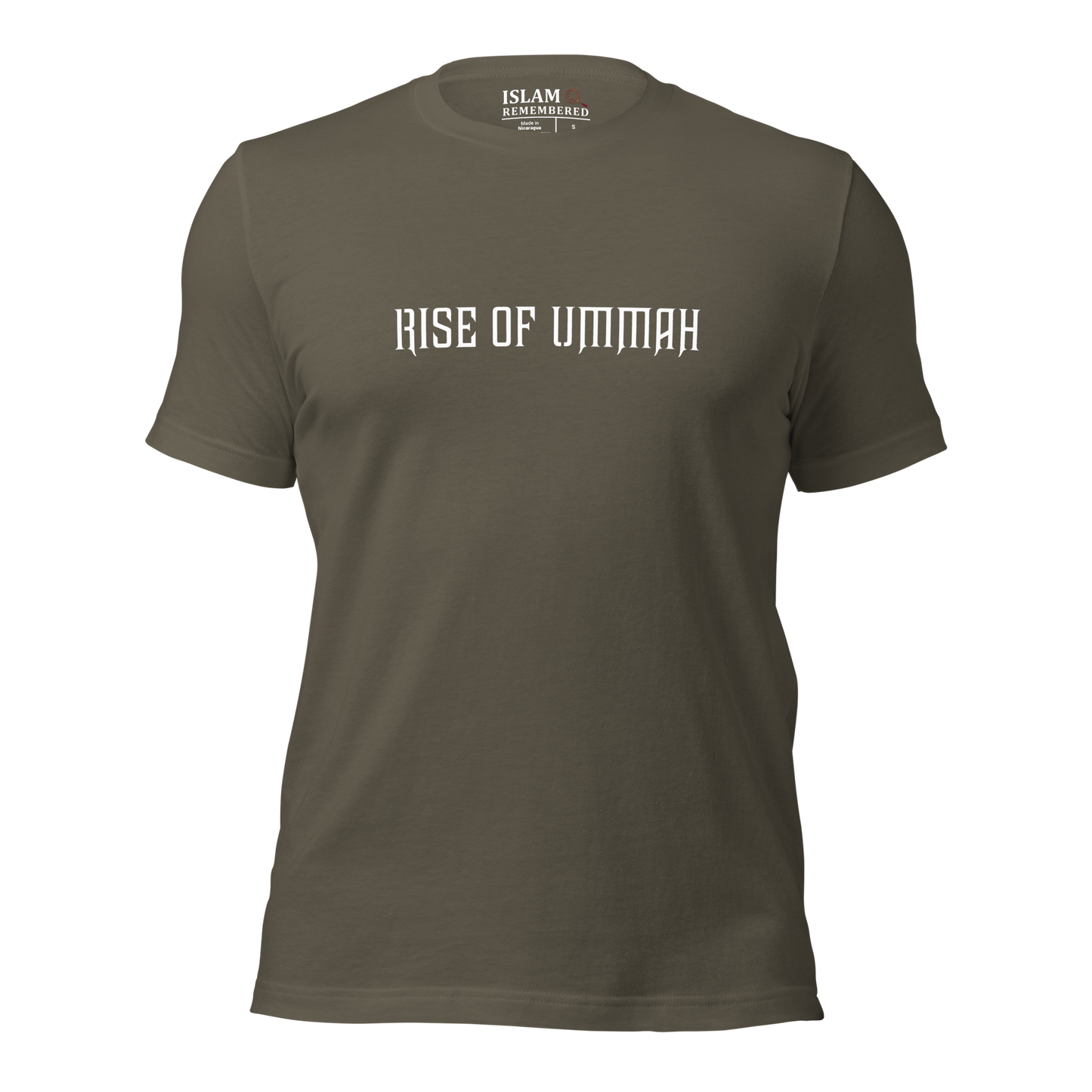 ADULT T-Shirt - RISE OF UMMAH (Large Back Wings) - Silver/White