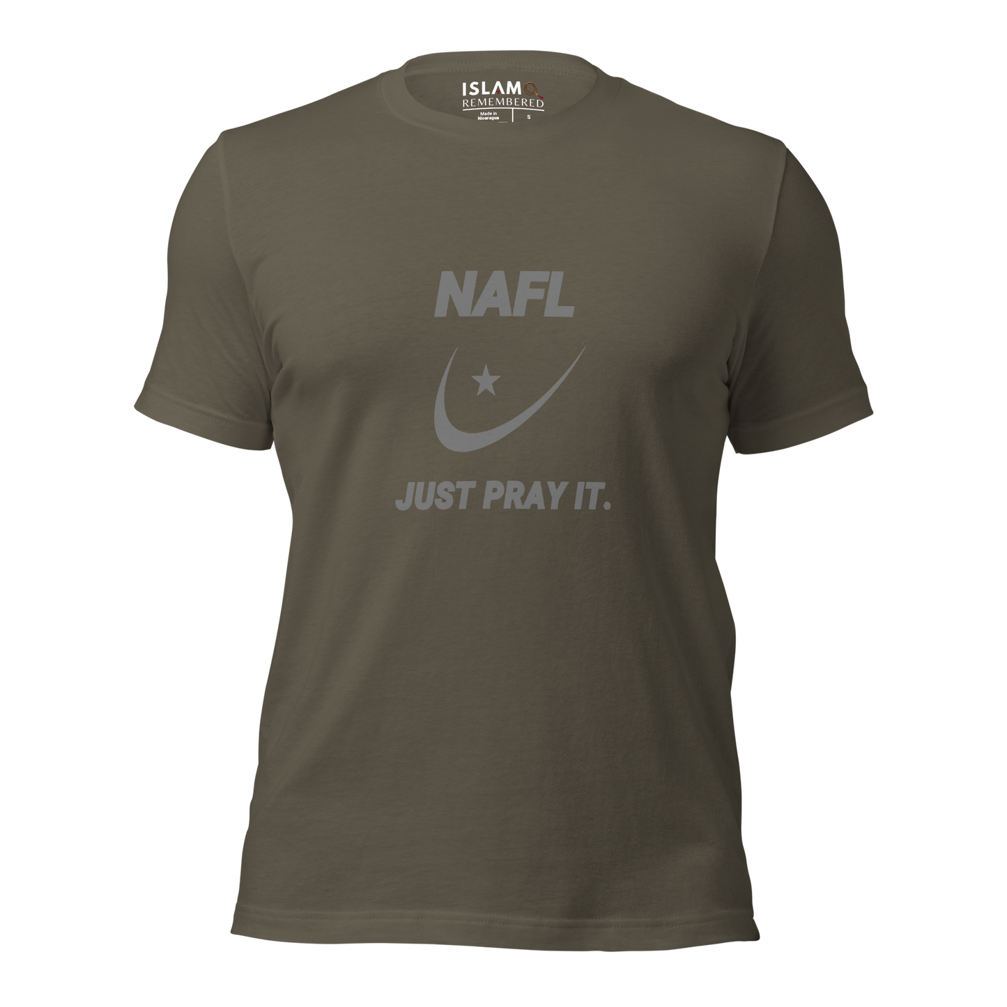 ADULT T-Shirt - NAFL JUST PRAY IT w/ Logo - Silver