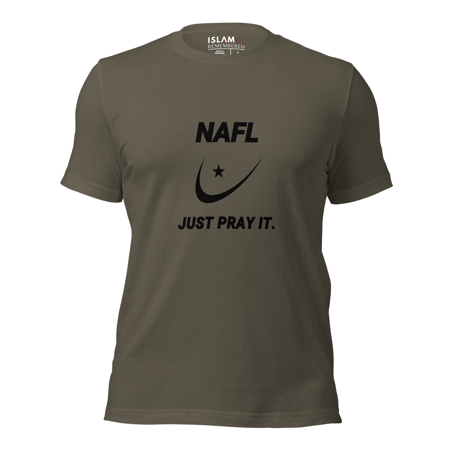 ADULT T-Shirt - NAFL JUST PRAY IT w/ Logo - Black