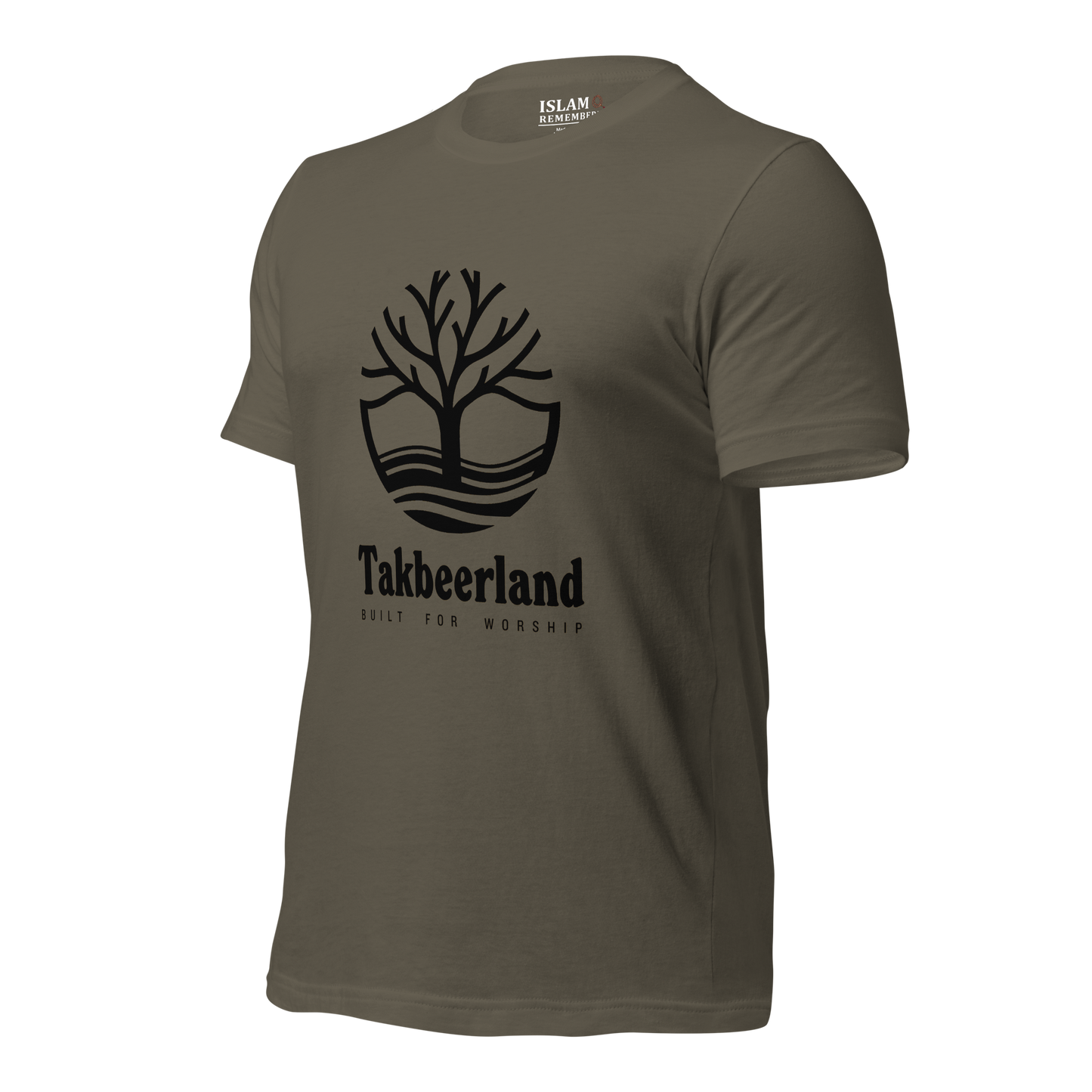 ADULT T-Shirt - TAKBEERLAND FULL LOGO (Centered/Large) - Black
