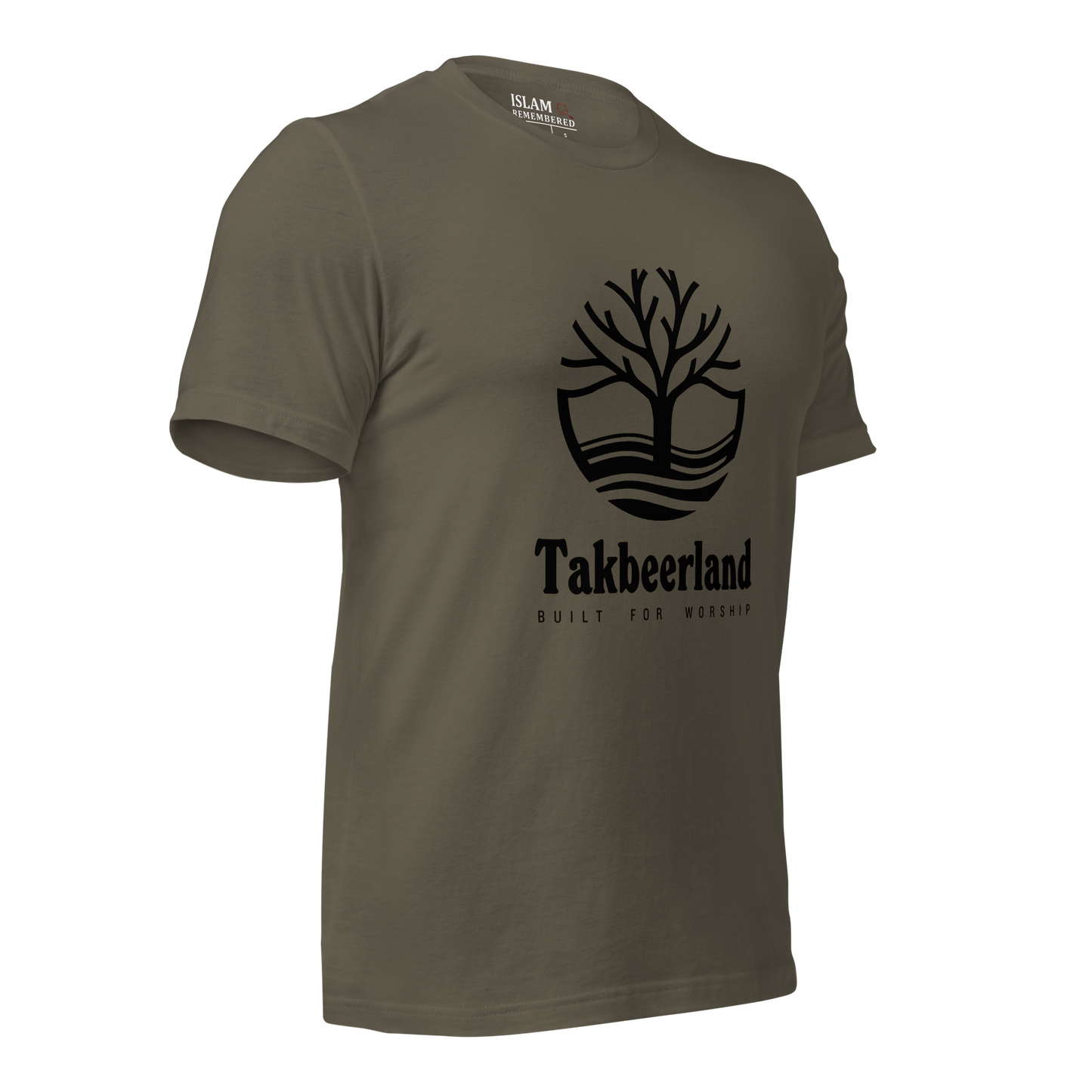 ADULT T-Shirt - TAKBEERLAND FULL LOGO (Centered/Large) - Black
