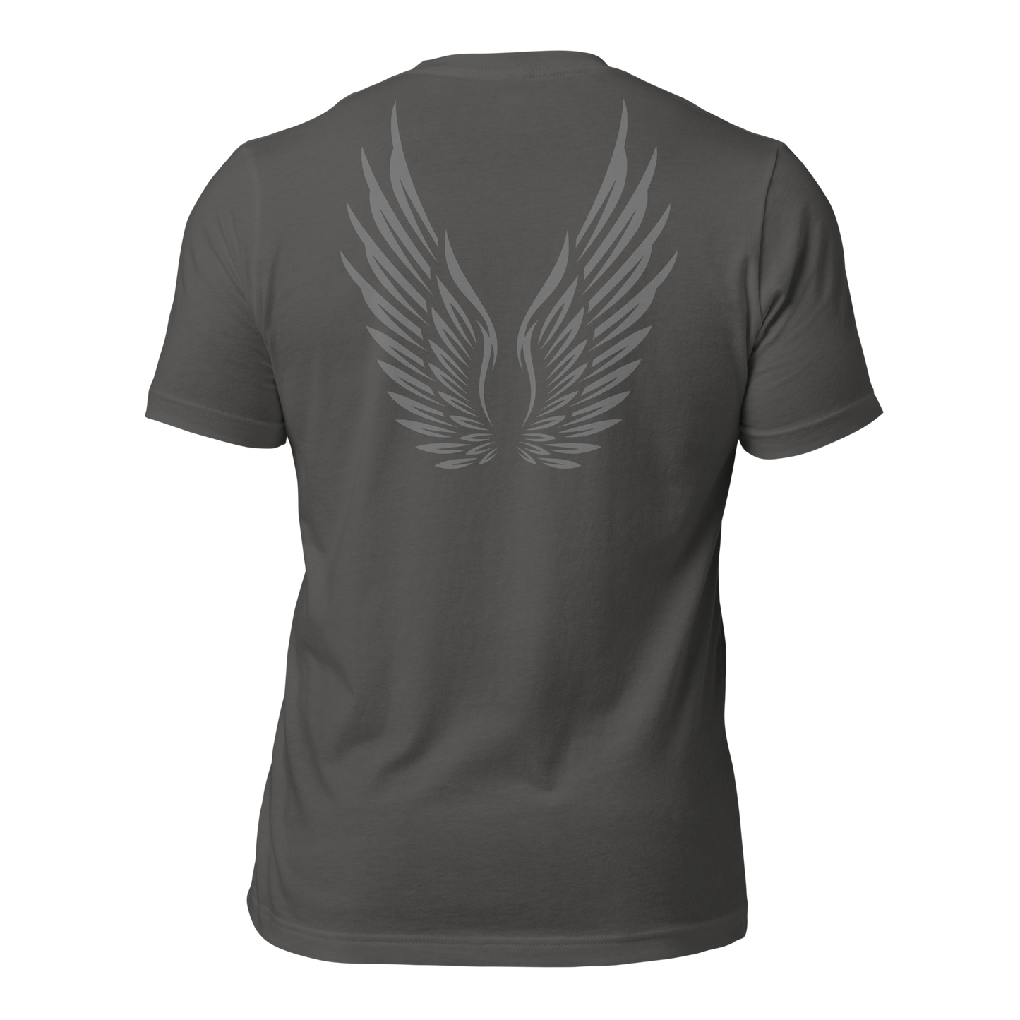 ADULT T-Shirt - RISE OF UMMAH (Large Back Wings) - Silver/White