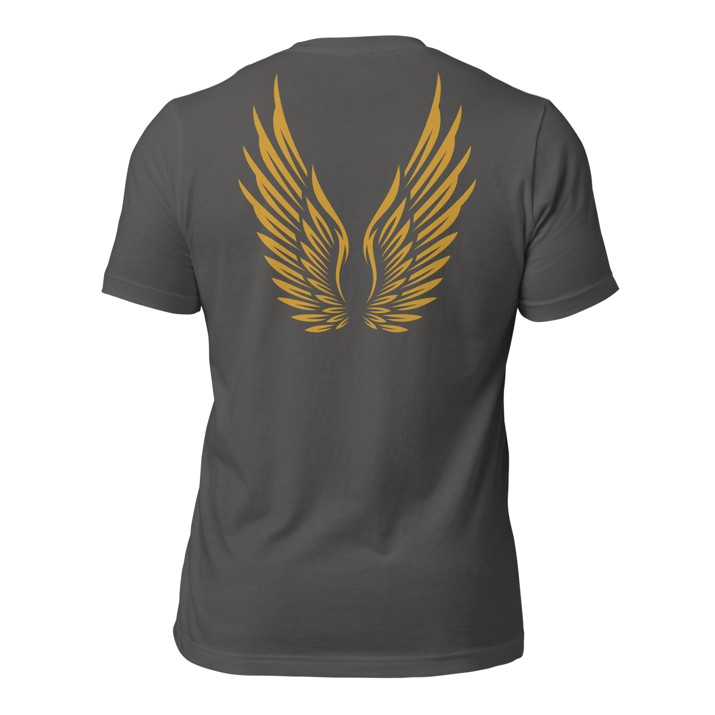 ADULT T-Shirt - RISE OF UMMAH (Large Back Wings) - Gold/White