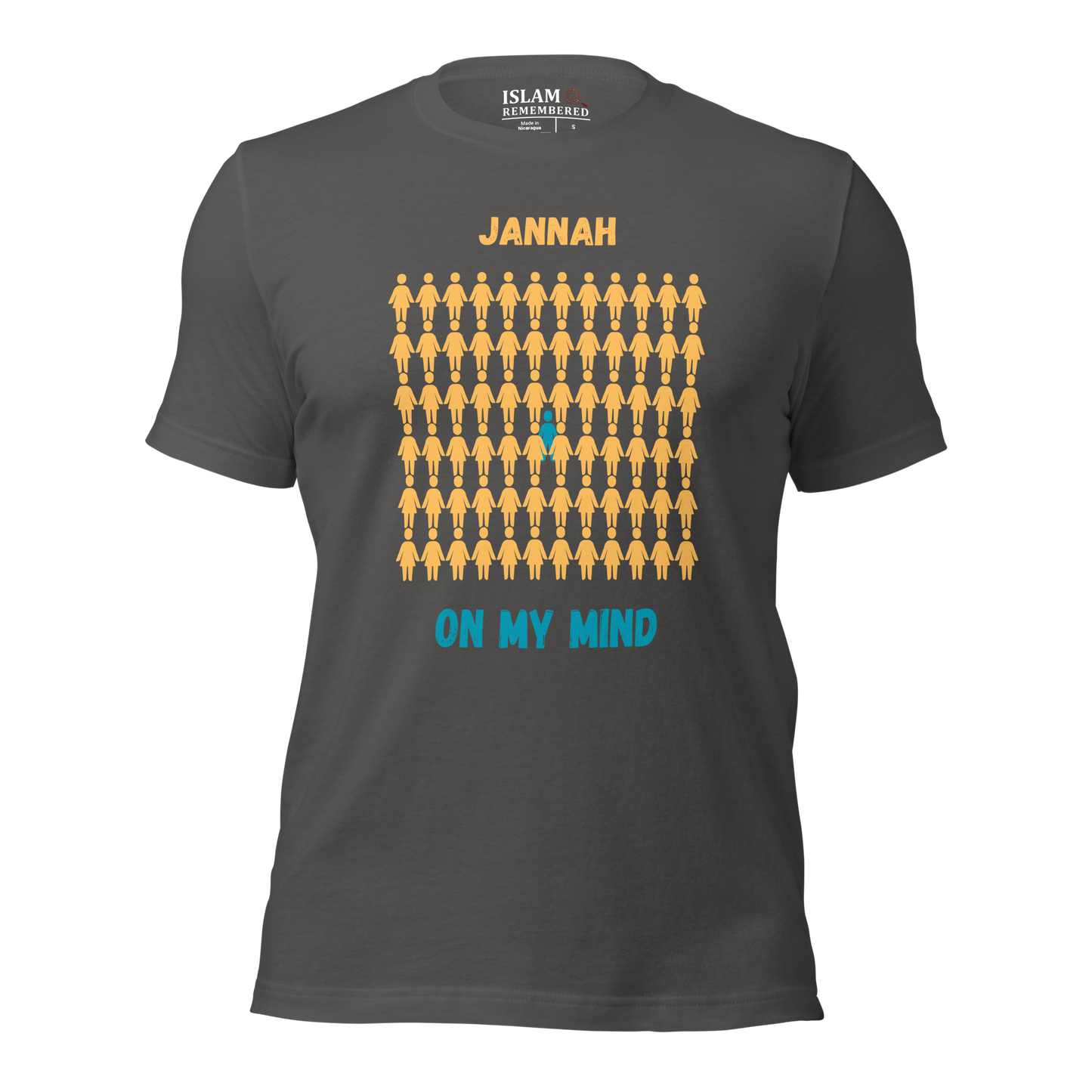 MEN's T-Shirt - JANNAH ON MY MIND - Gold/Blue/Blue