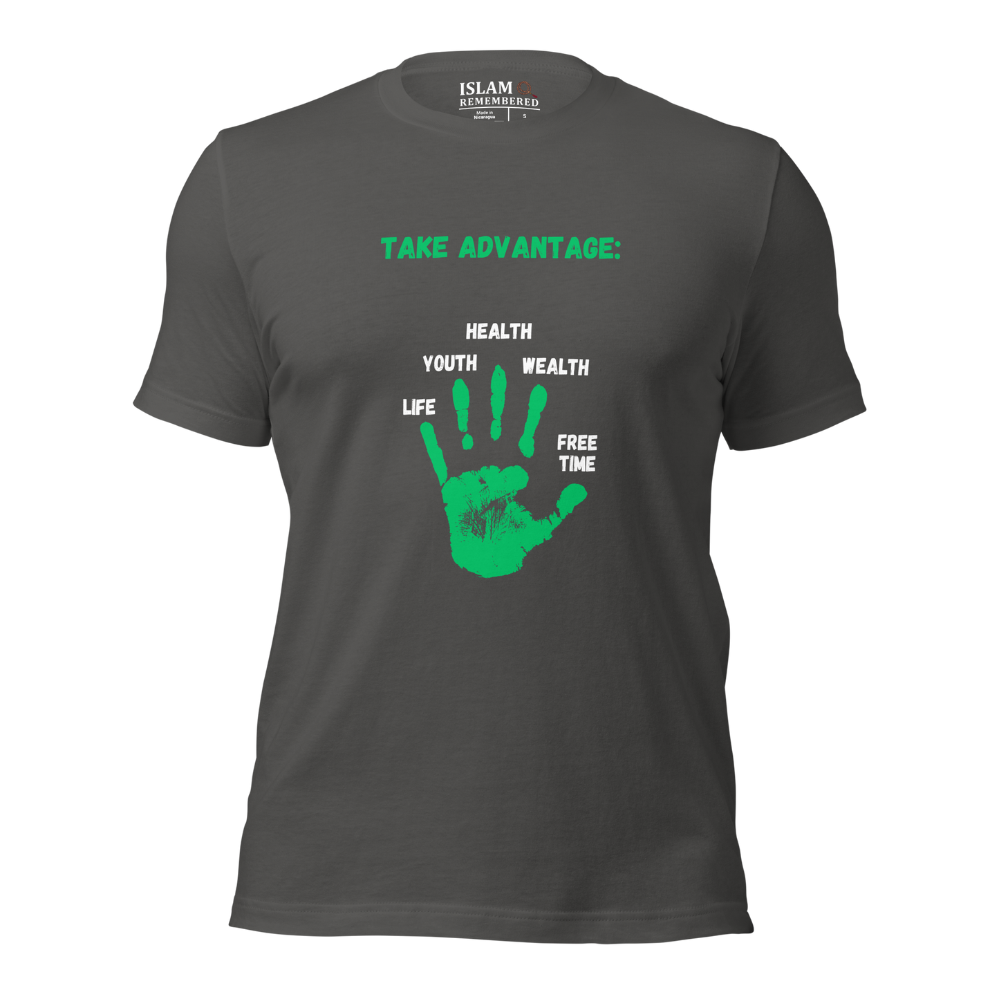 ADULT T-Shirt - ADVANTAGE BEFORE (Front/Back) - Green/White