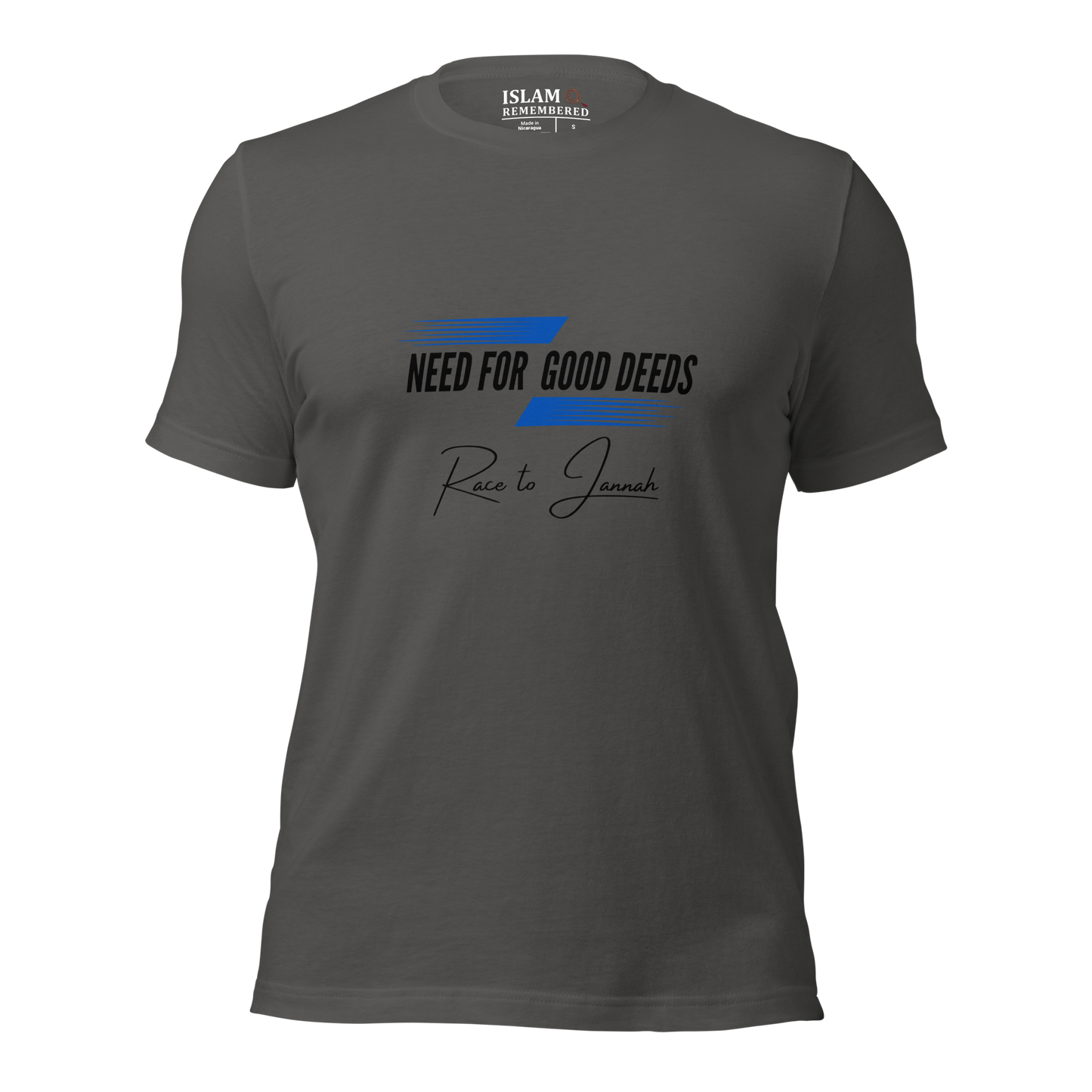 ADULT T-Shirt - NEED FOR GOOD DEEDS - Black/Blue