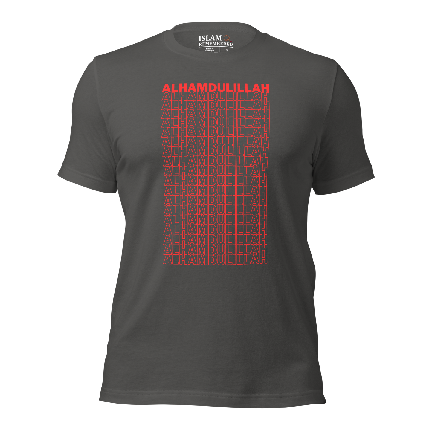 ADULT T-Shirt - ALHAMDULILLAH - Red