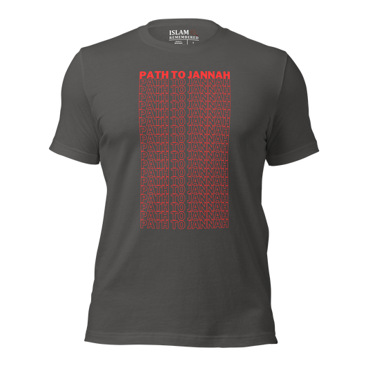 ADULT T-Shirt - PATH TO JANNAH - Red