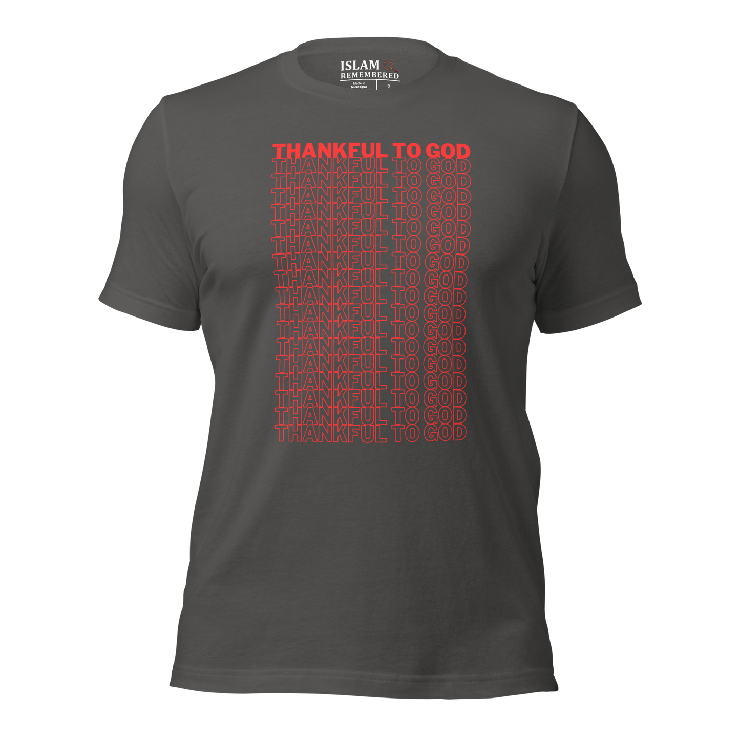 ADULT T-Shirt - THANKFUL TO GOD - Red