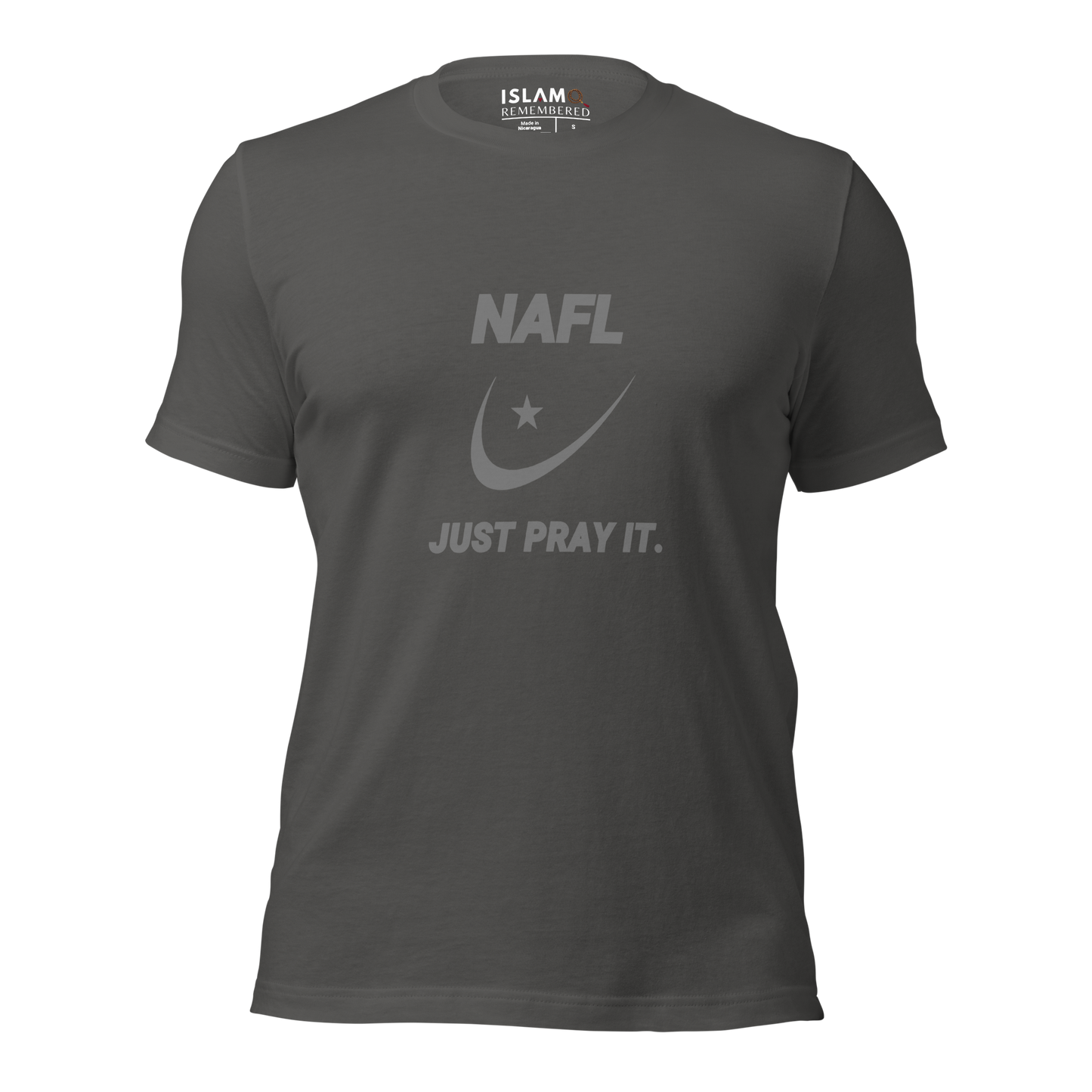 ADULT T-Shirt - NAFL JUST PRAY IT w/ Logo - Silver