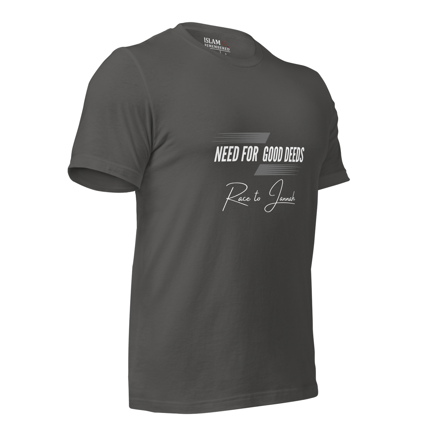 ADULT T-Shirt - NEED FOR GOOD DEEDS - White/Gray