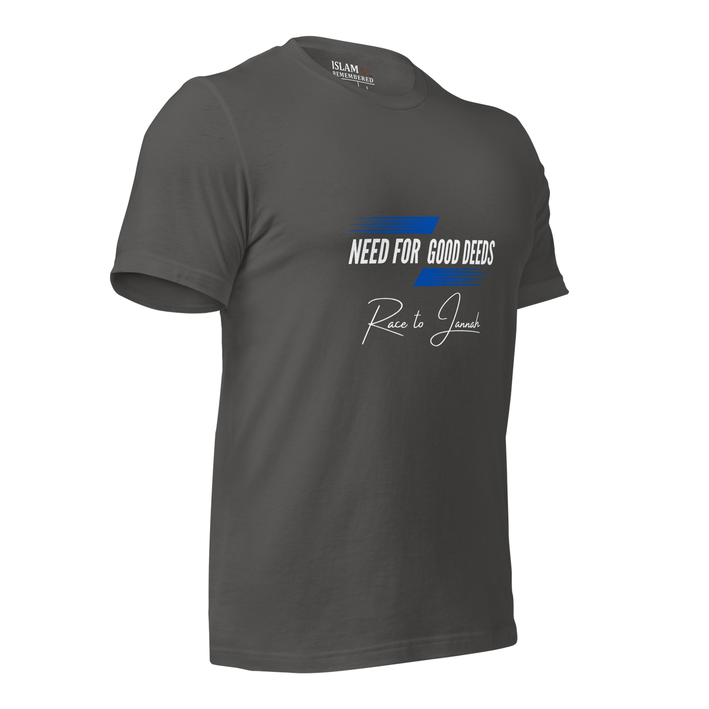 ADULT T-Shirt - NEED FOR GOOD DEEDS - White/Blue