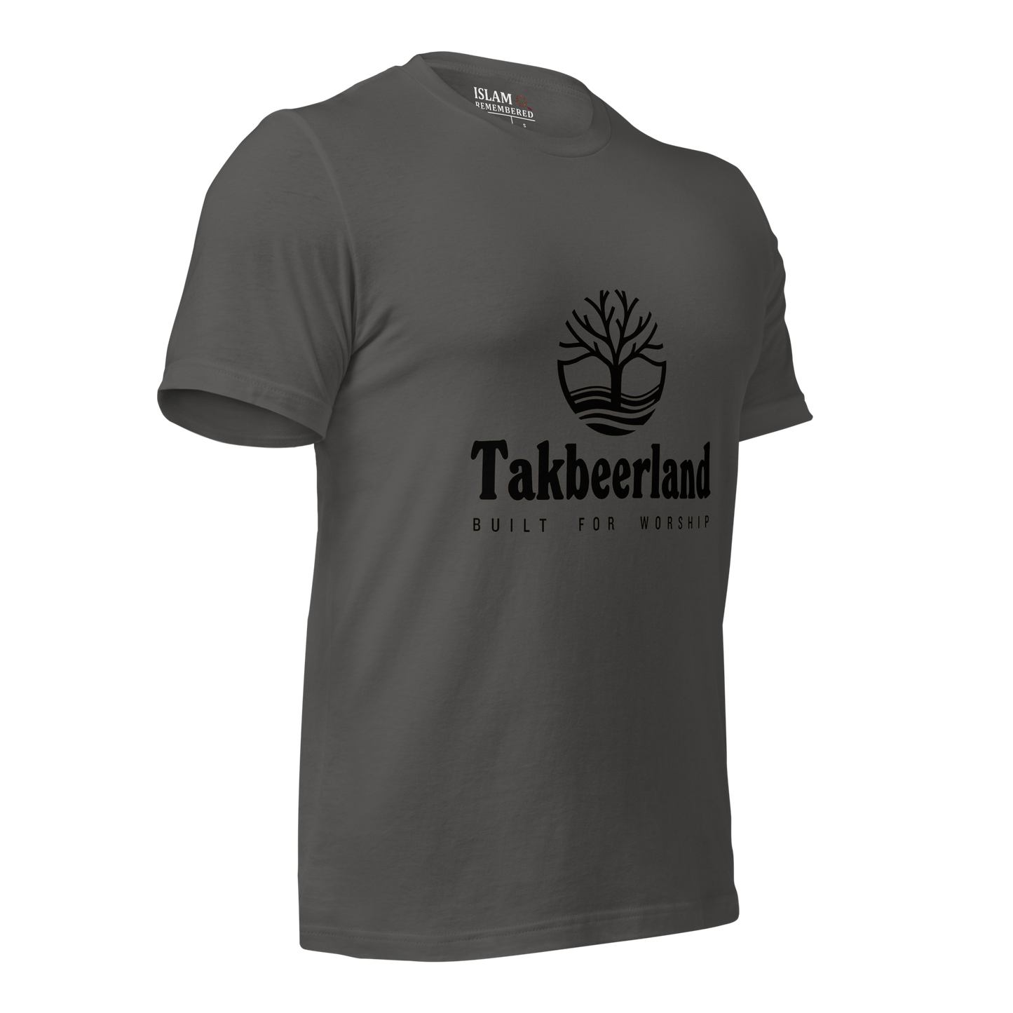 ADULT T-Shirt - TAKBEERLAND FULL LOGO (Centered/Medium) - Black