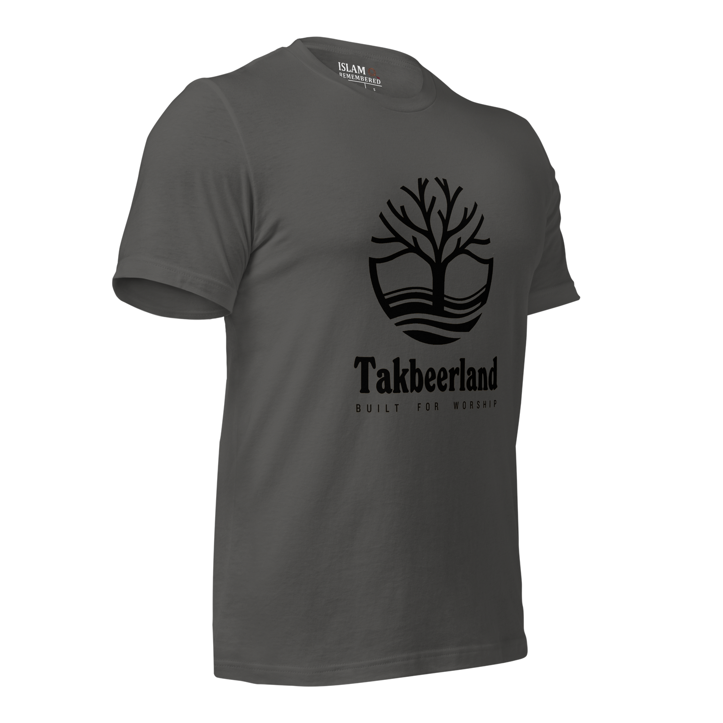 ADULT T-Shirt - TAKBEERLAND FULL LOGO (Centered/Large) - Black