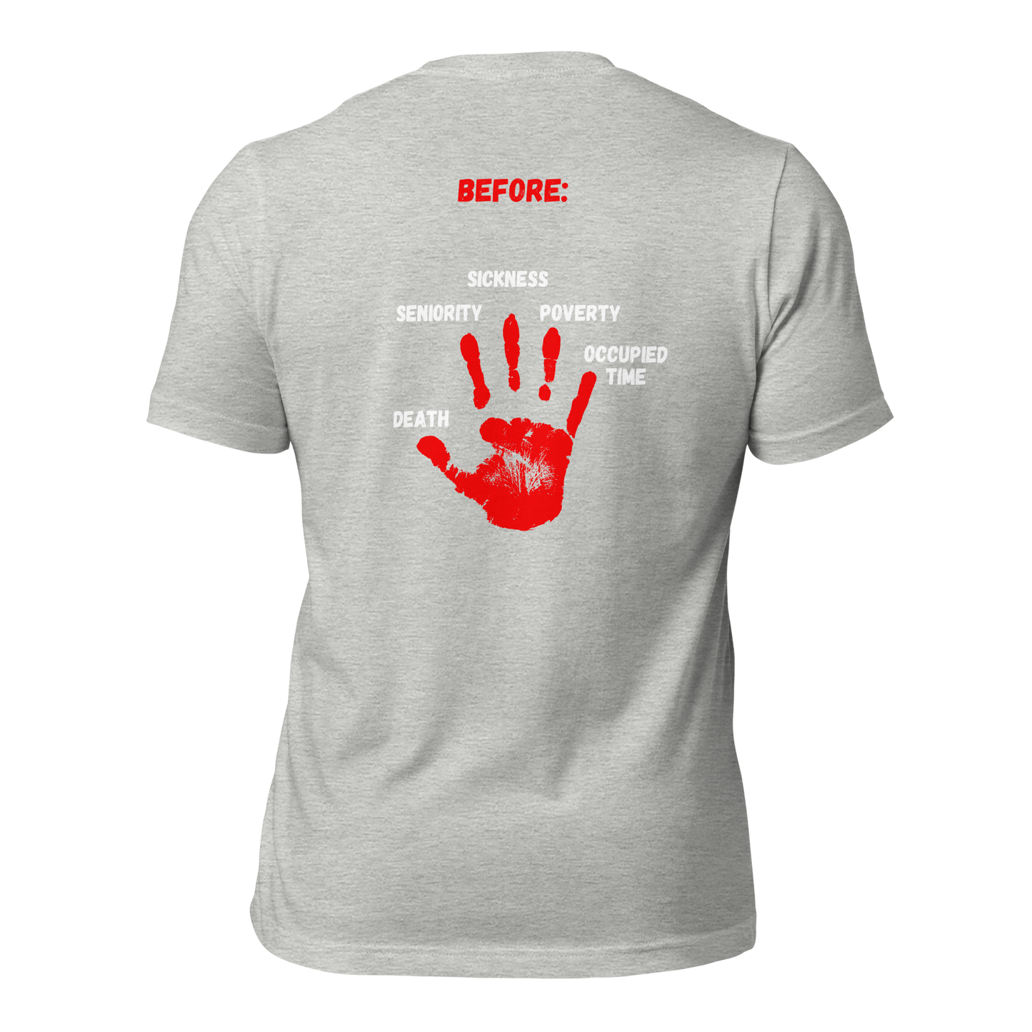 ADULT T-Shirt - ADVANTAGE BEFORE (Front/Back) - Green/White