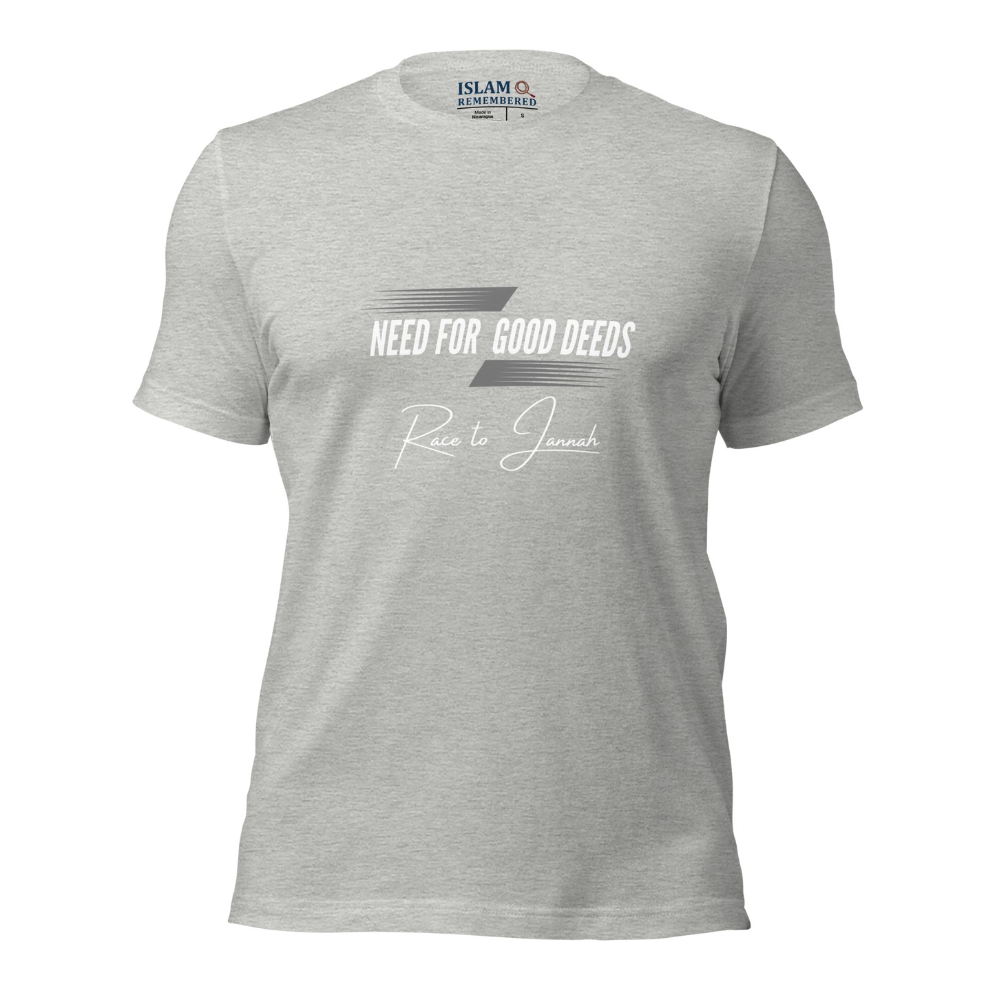 ADULT T-Shirt - NEED FOR GOOD DEEDS - White/Gray