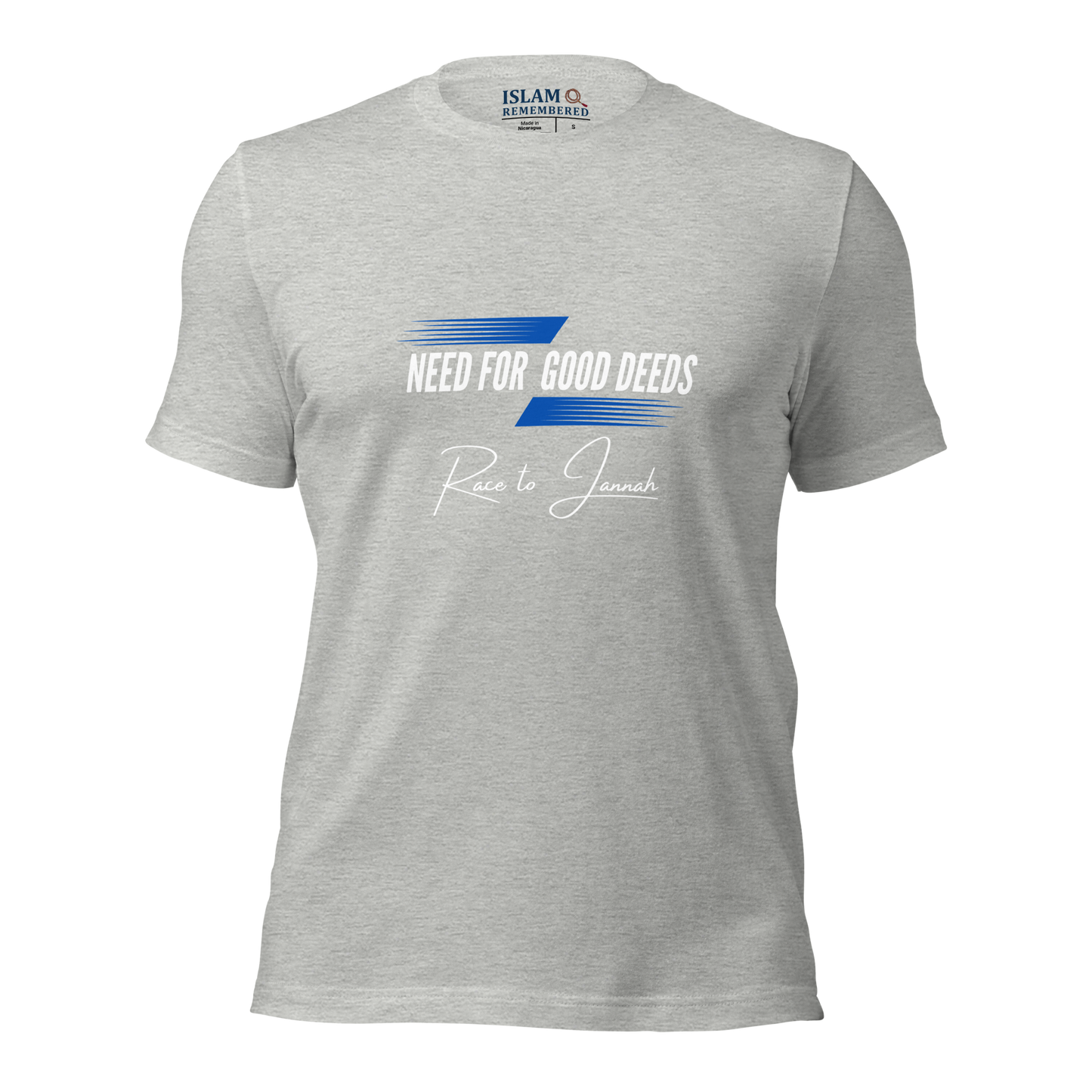 ADULT T-Shirt - NEED FOR GOOD DEEDS - White/Blue