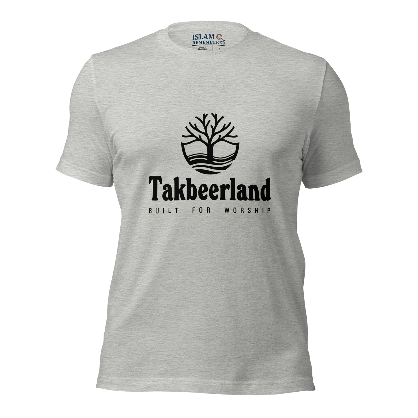 ADULT T-Shirt - TAKBEERLAND FULL LOGO (Centered/Medium) - Black
