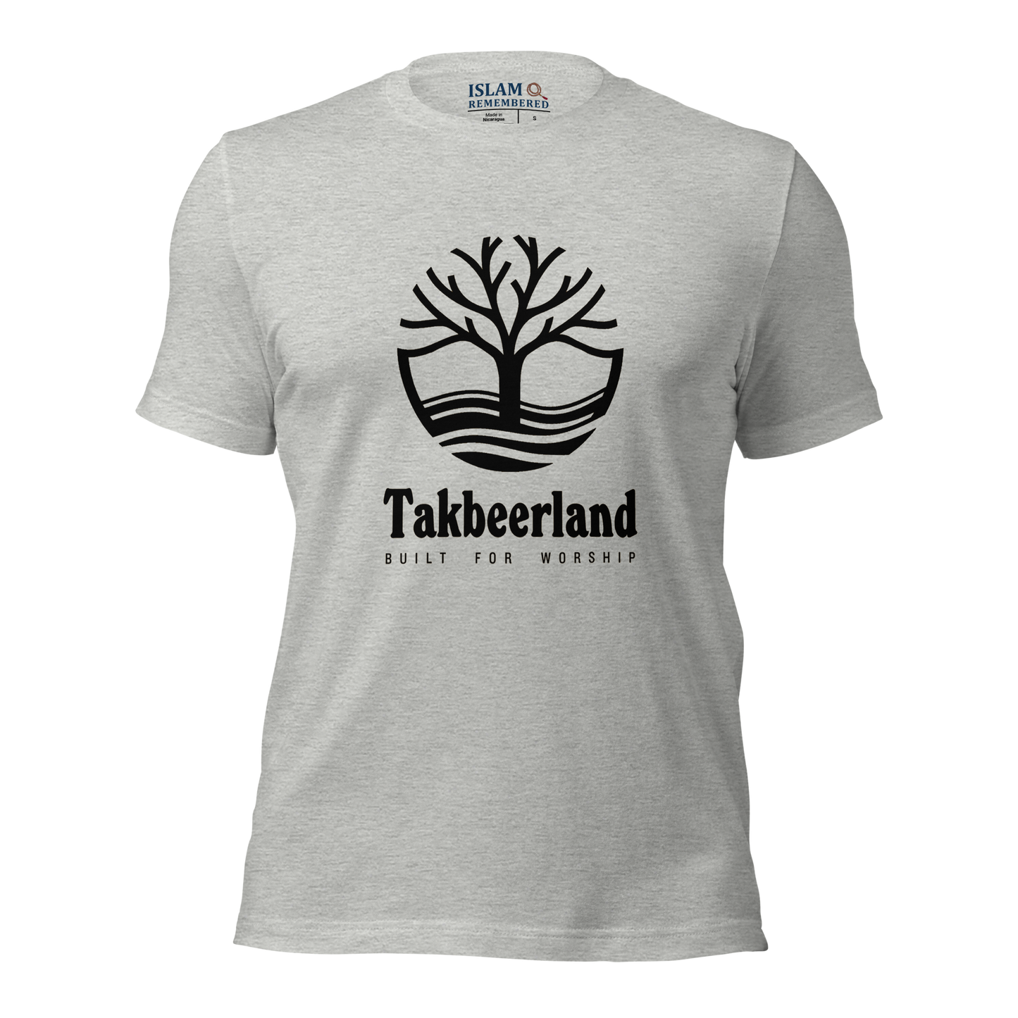 ADULT T-Shirt - TAKBEERLAND FULL LOGO (Centered/Large) - Black