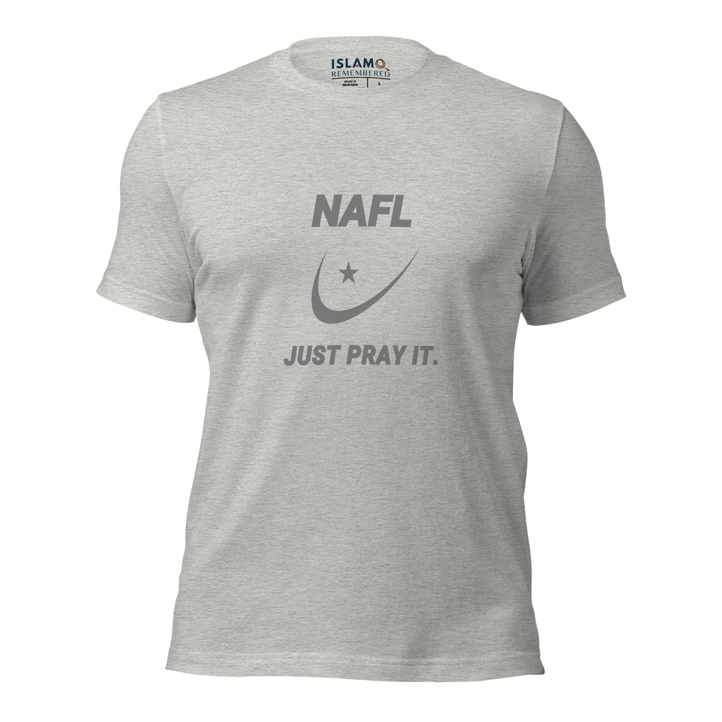 ADULT T-Shirt - NAFL JUST PRAY IT w/ Logo - Silver