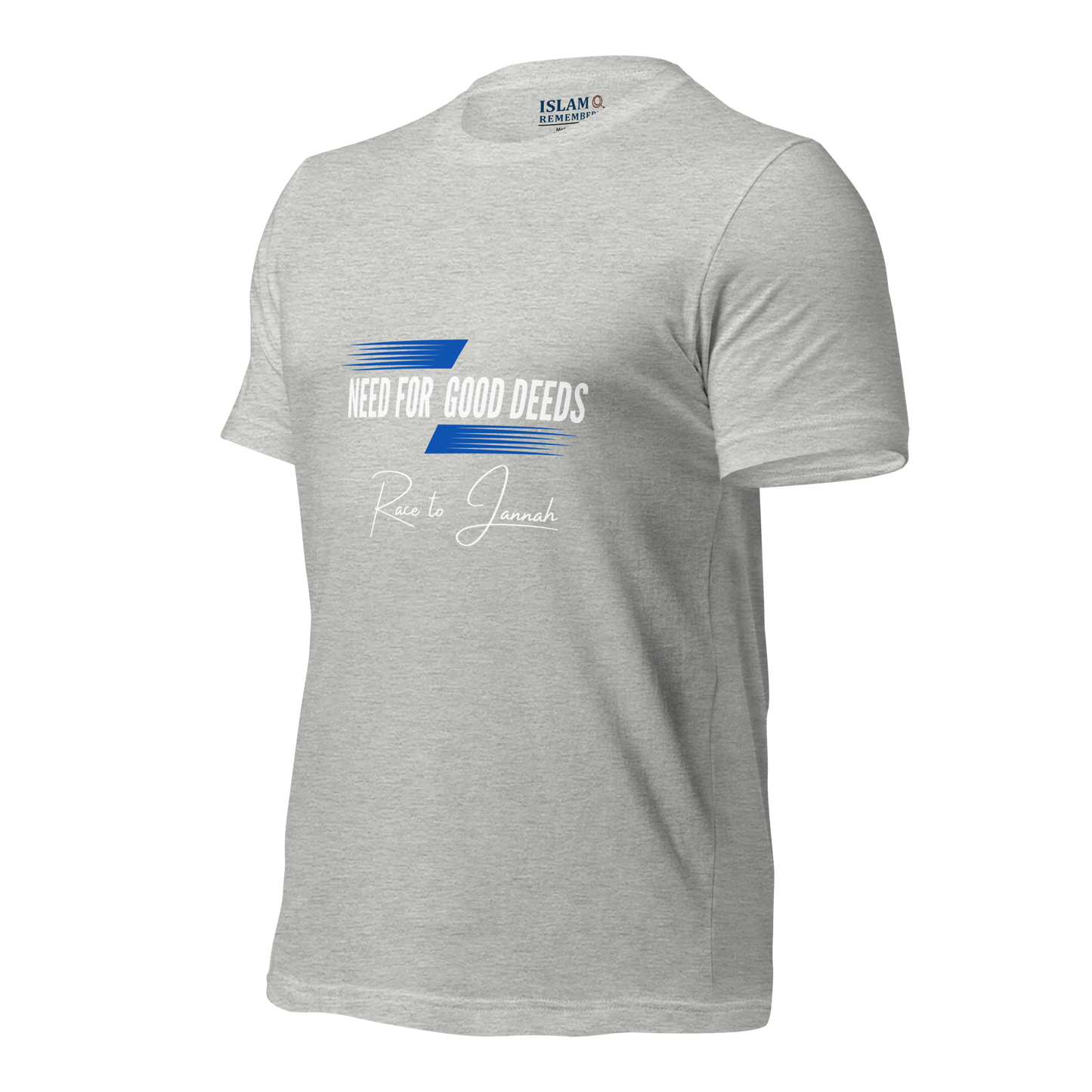 ADULT T-Shirt - NEED FOR GOOD DEEDS - White/Blue