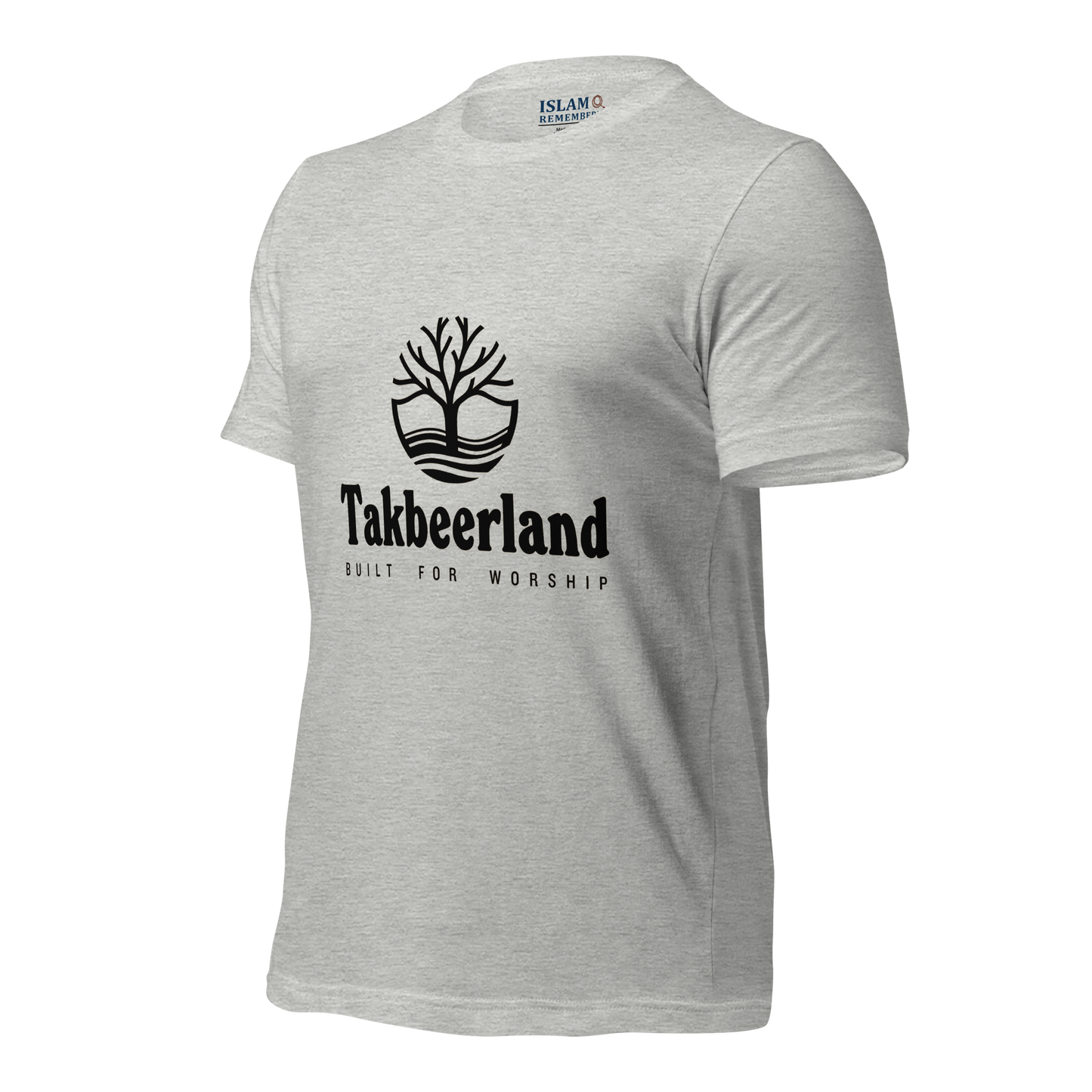ADULT T-Shirt - TAKBEERLAND FULL LOGO (Centered/Medium) - Black