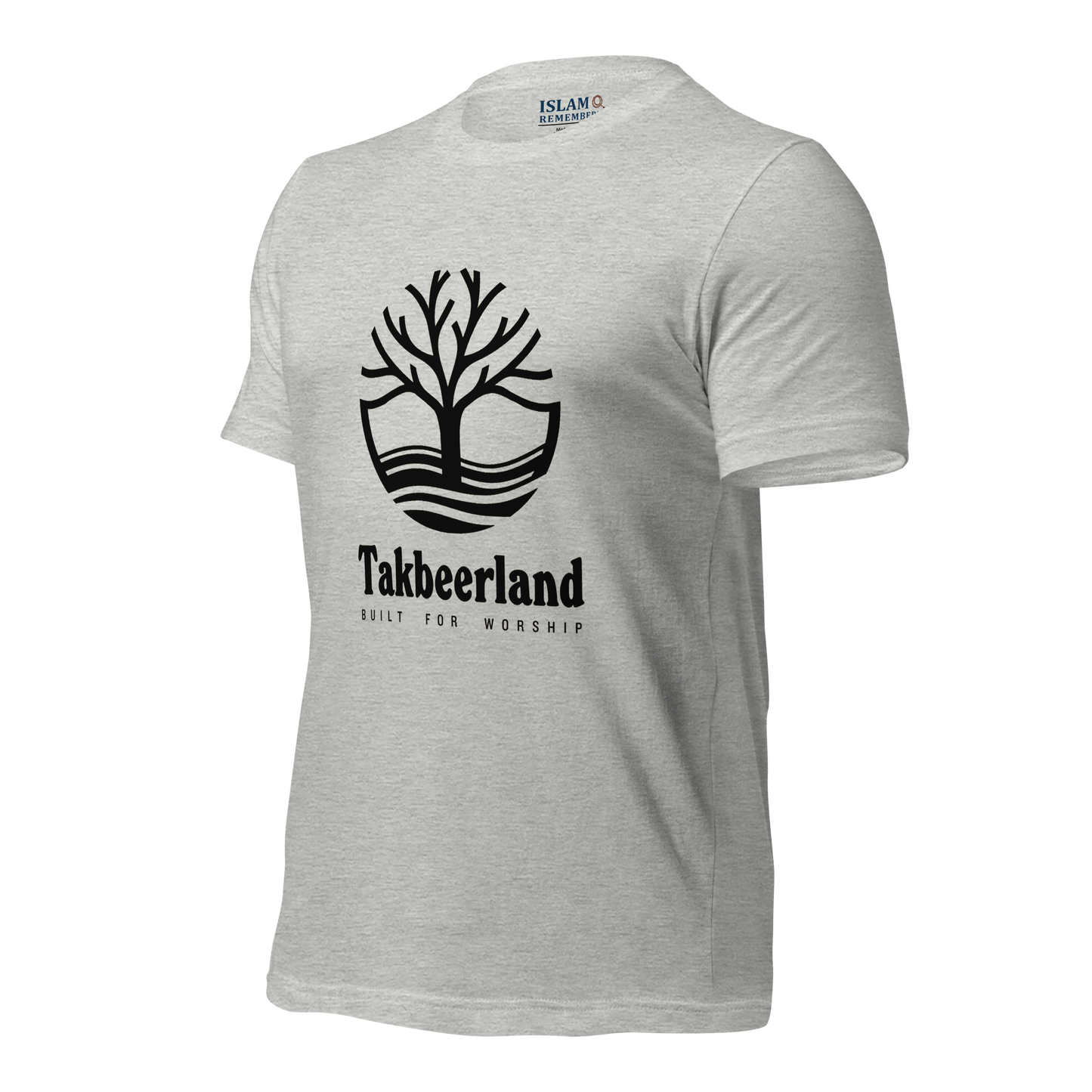 ADULT T-Shirt - TAKBEERLAND FULL LOGO (Centered/Large) - Black