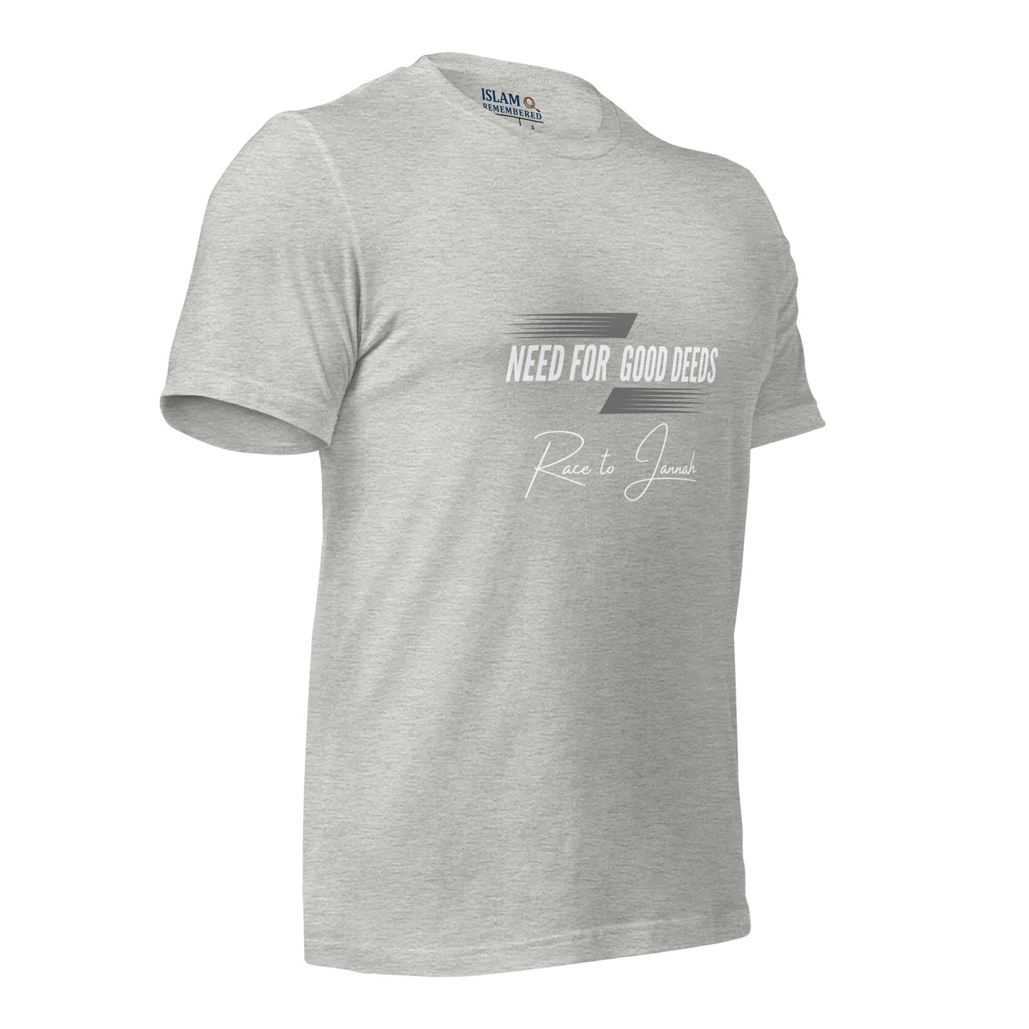 ADULT T-Shirt - NEED FOR GOOD DEEDS - White/Gray
