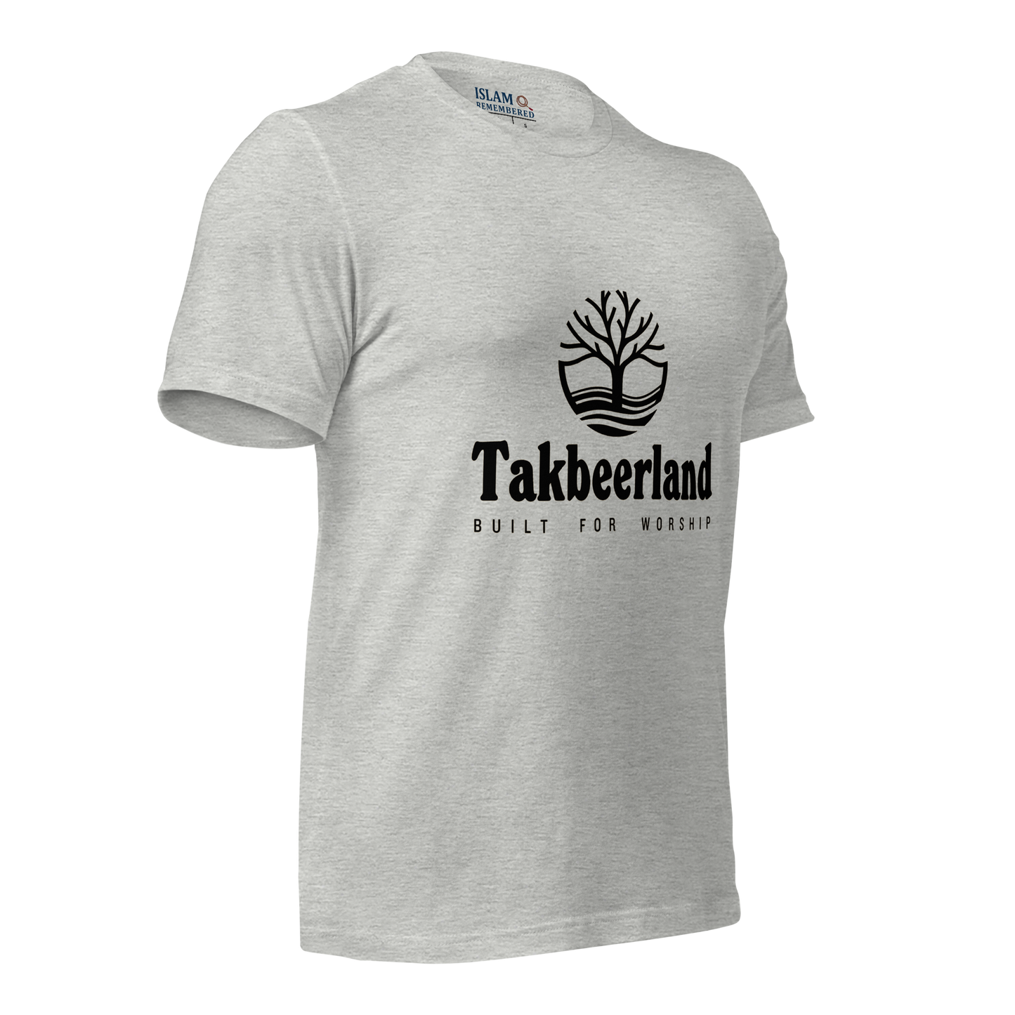 ADULT T-Shirt - TAKBEERLAND FULL LOGO (Centered/Medium) - Black