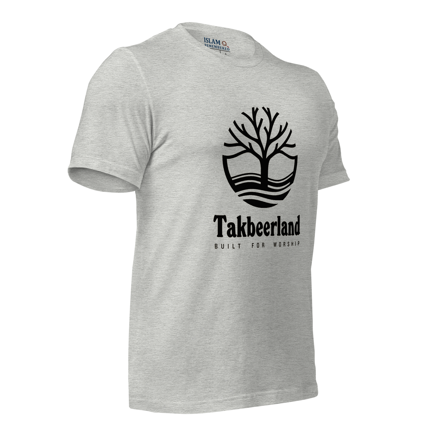 ADULT T-Shirt - TAKBEERLAND FULL LOGO (Centered/Large) - Black