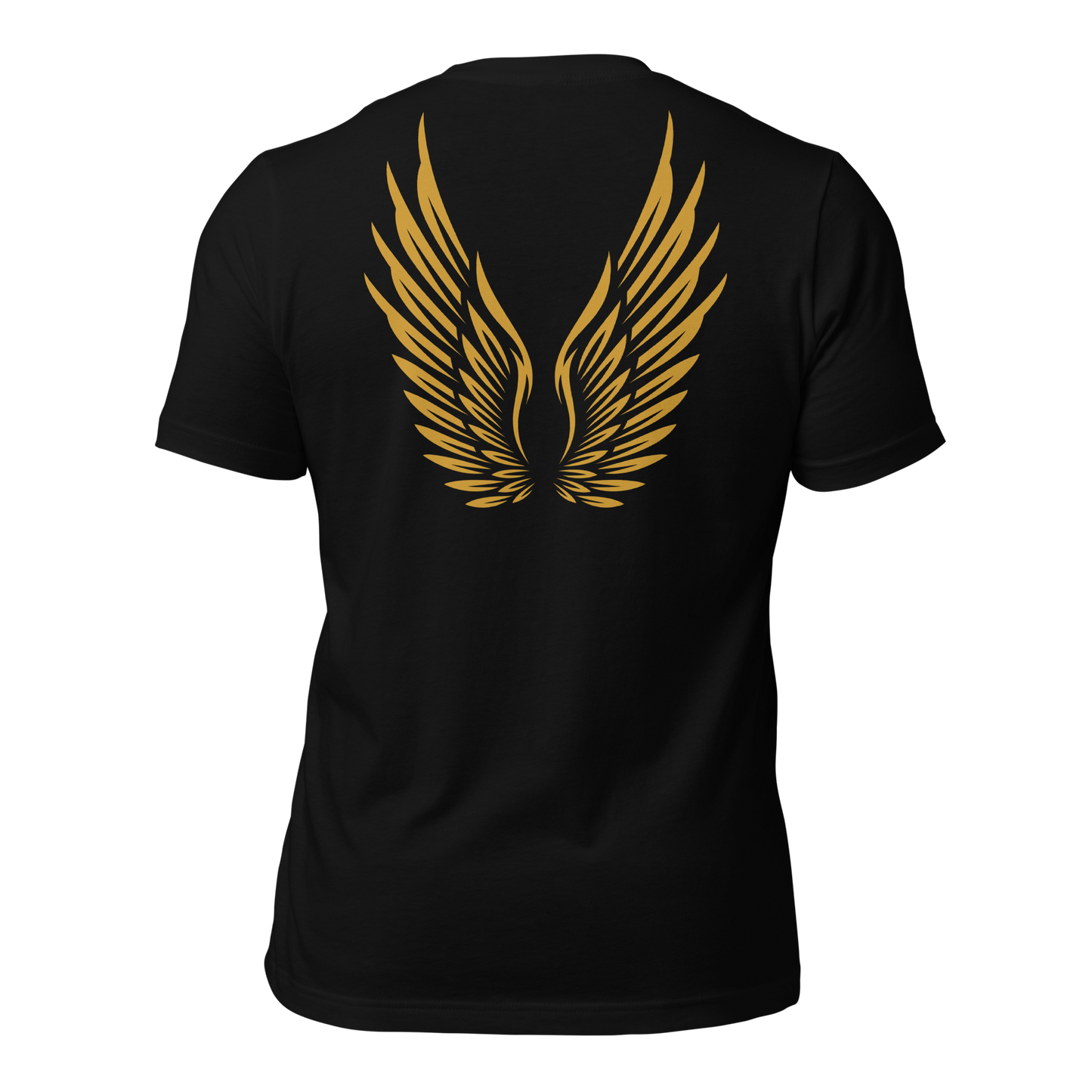ADULT T-Shirt - RISE OF UMMAH (Large Back Wings) - Gold/White