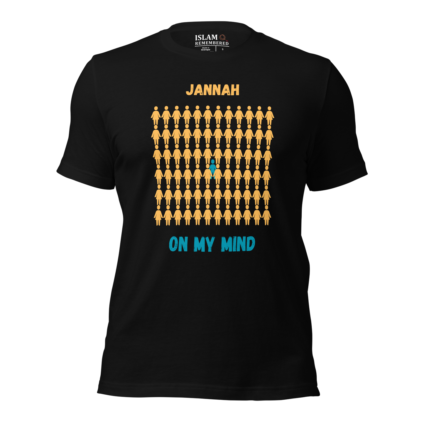 MEN's T-Shirt - JANNAH ON MY MIND - Gold/Blue/Blue