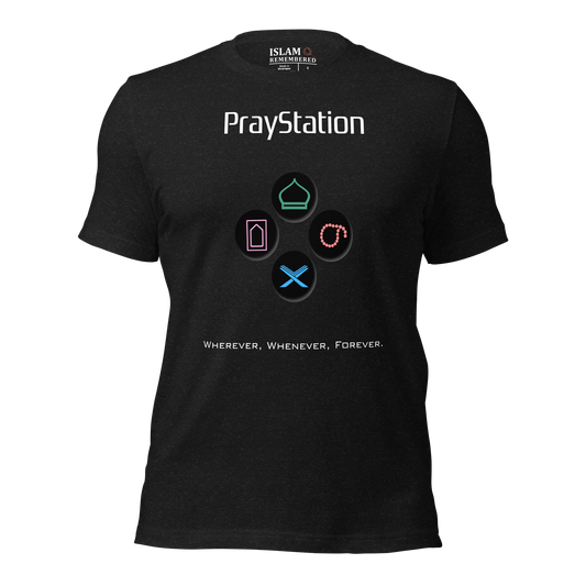ADULT T-Shirt - PRAYSTATION (Medium/Front/Back) - White