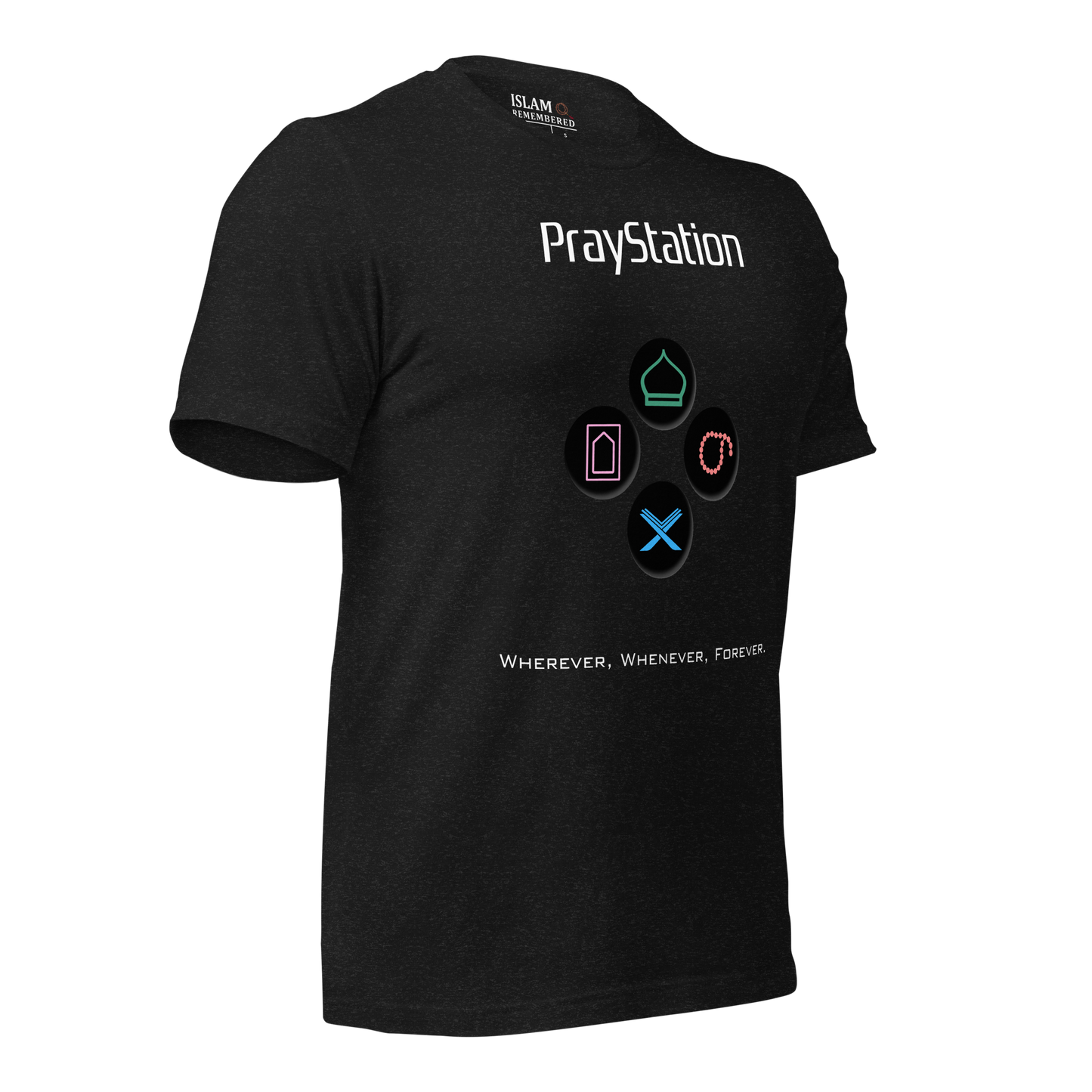 ADULT T-Shirt - PRAYSTATION (Medium/Front/Back) - White