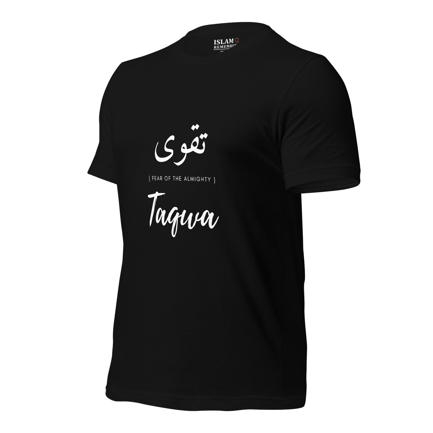 ADULT T-Shirt - TAQWA (FEAR OF THE ALMIGHTY) Arabic/English - White