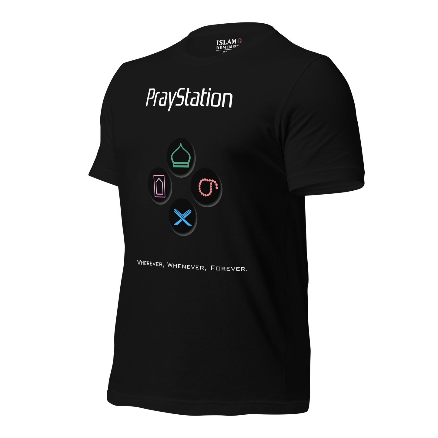 ADULT T-Shirt - PRAYSTATION (Medium/Front/Back) - White