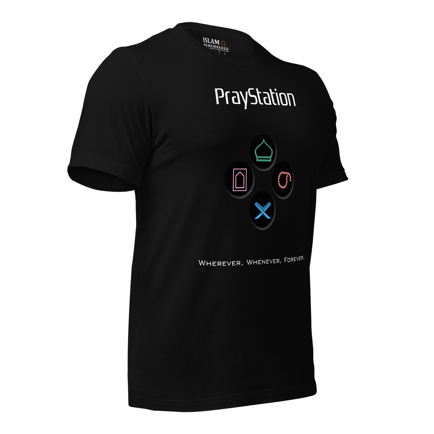 ADULT T-Shirt - PRAYSTATION (Medium/Front/Back) - White