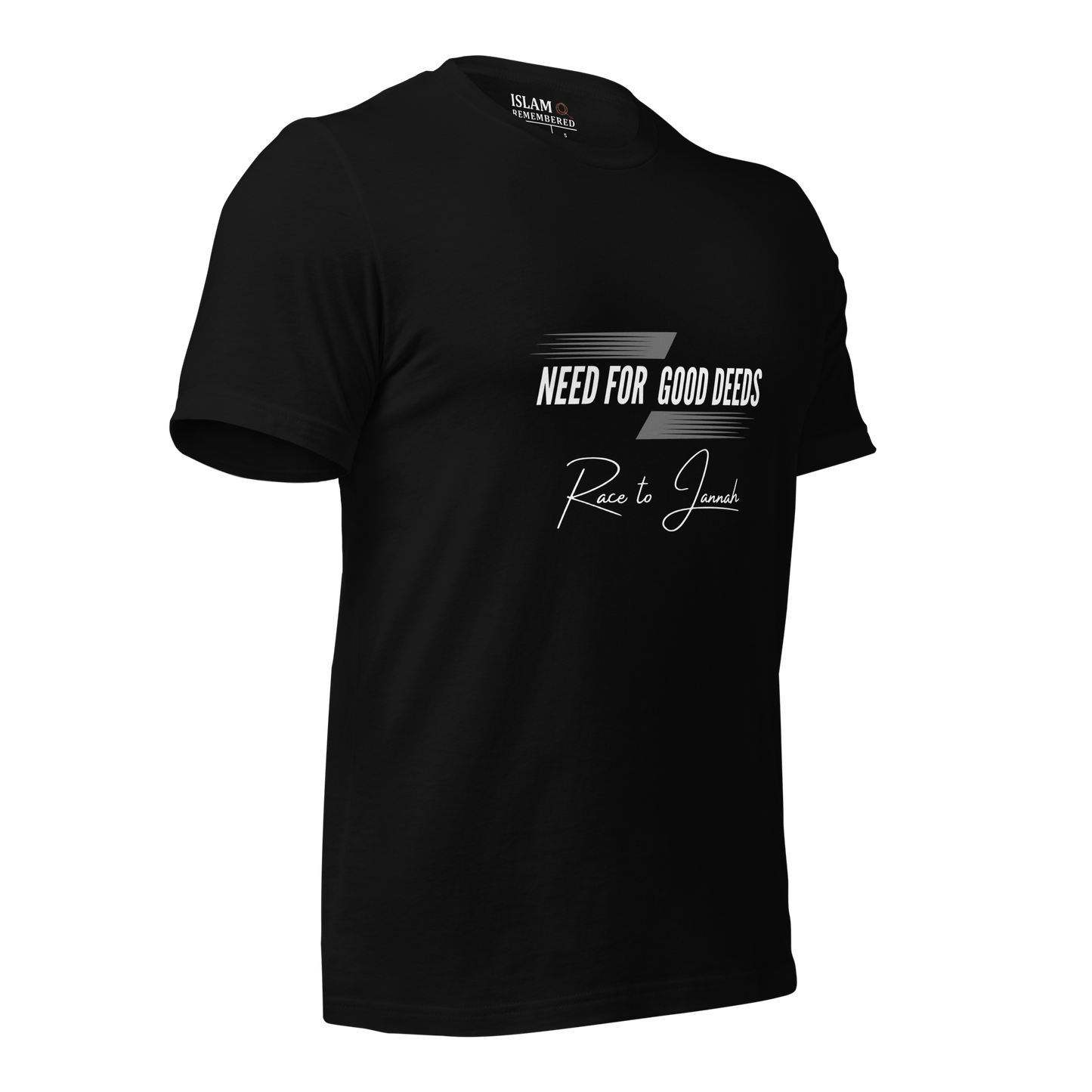 ADULT T-Shirt - NEED FOR GOOD DEEDS - White/Gray