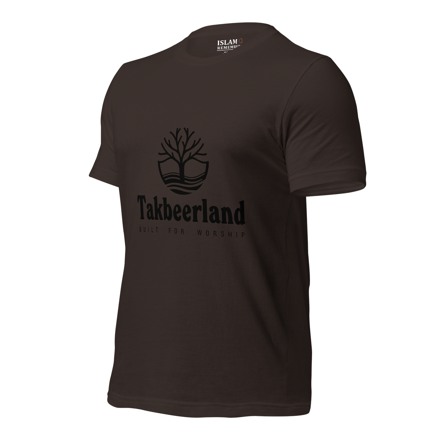 ADULT T-Shirt - TAKBEERLAND FULL LOGO (Centered/Medium) - Black