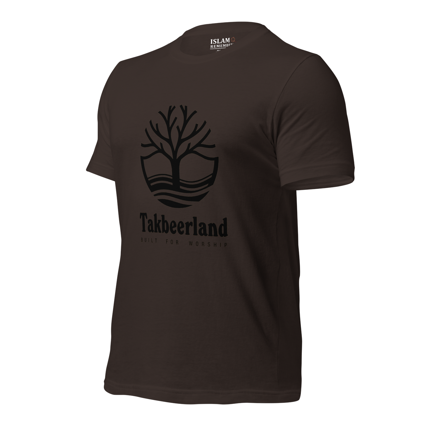ADULT T-Shirt - TAKBEERLAND FULL LOGO (Centered/Large) - Black