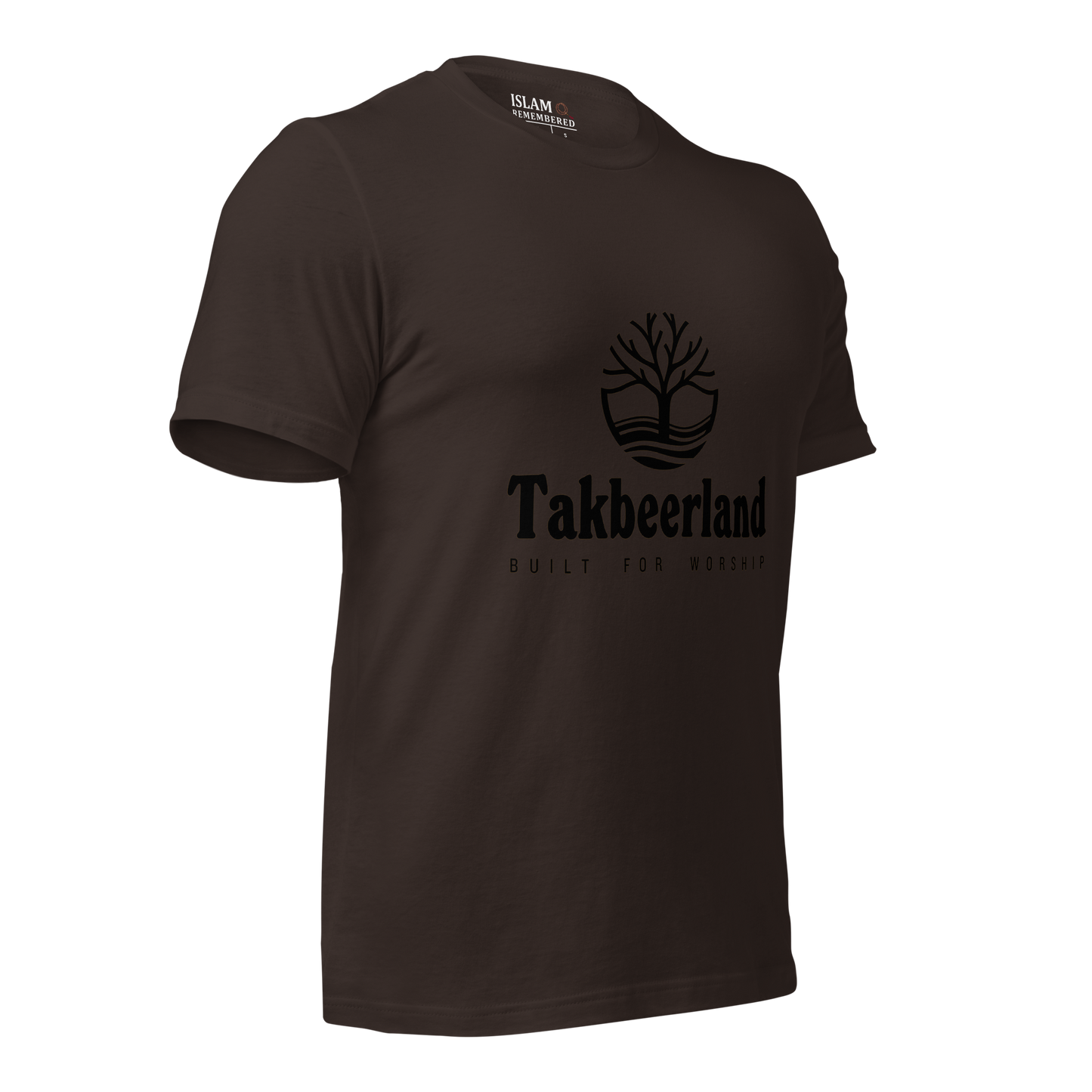 ADULT T-Shirt - TAKBEERLAND FULL LOGO (Centered/Medium) - Black