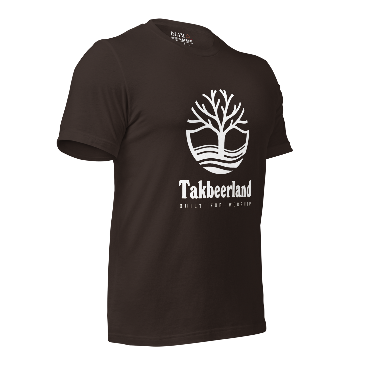 ADULT T-Shirt - TAKBEERLAND FULL LOGO (Centered/Large) - White