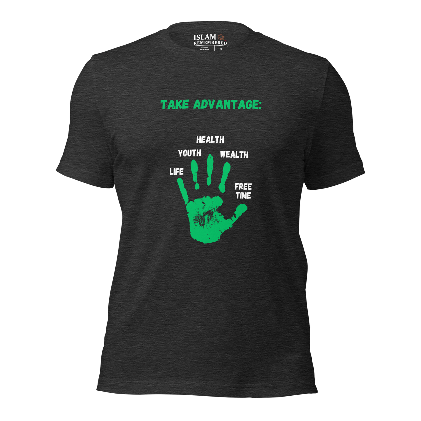 ADULT T-Shirt - ADVANTAGE BEFORE (Front/Back) - Green/White