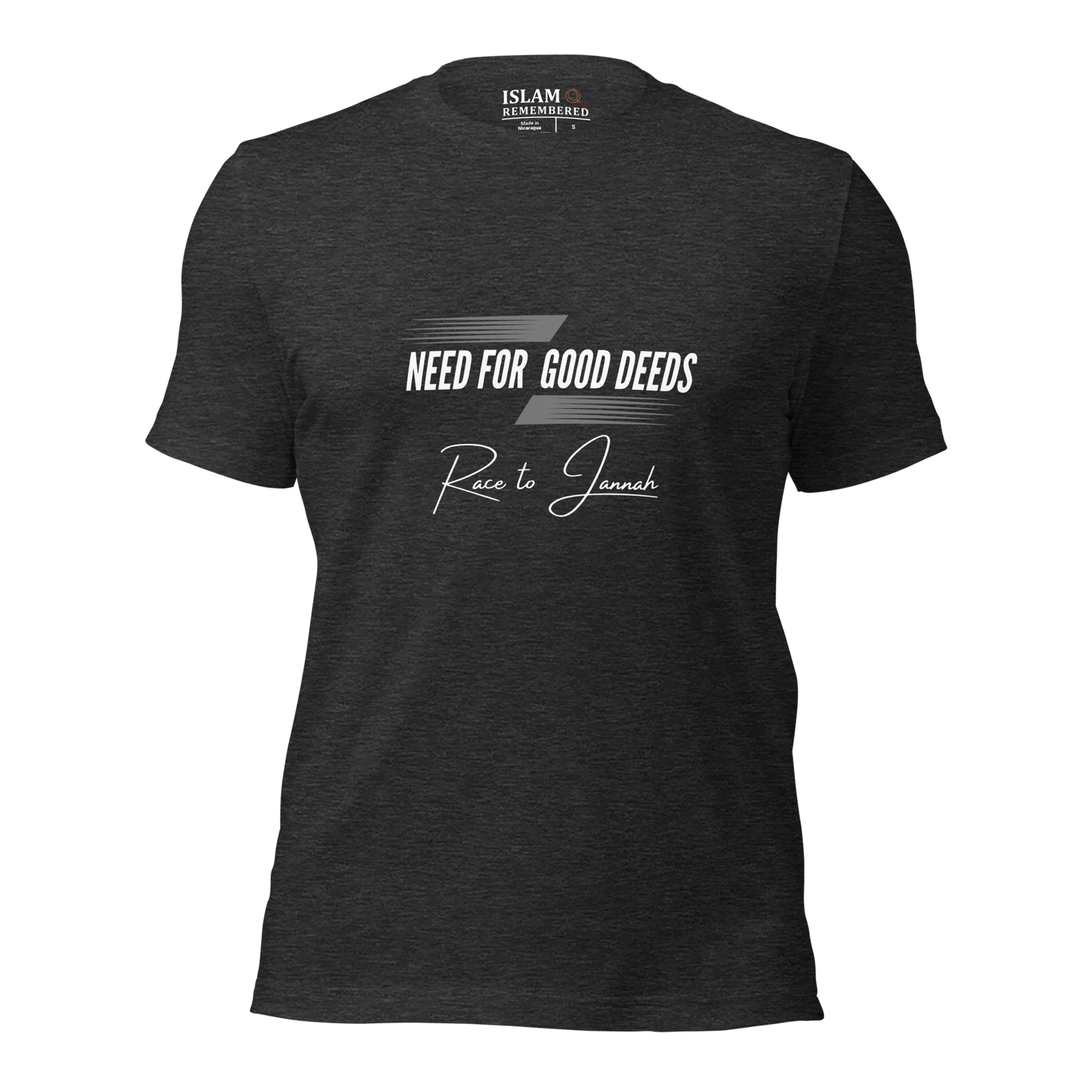 ADULT T-Shirt - NEED FOR GOOD DEEDS - White/Gray