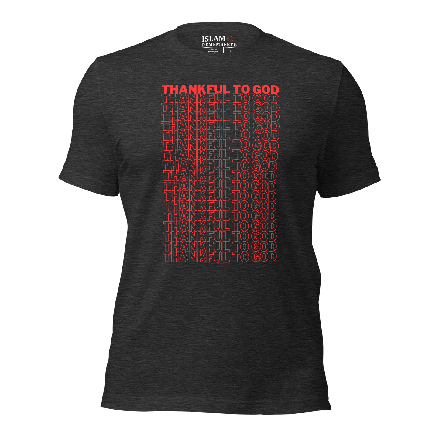 ADULT T-Shirt - THANKFUL TO GOD - Red