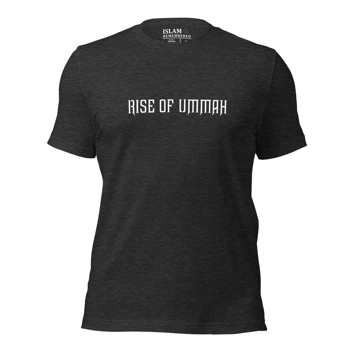 ADULT T-Shirt - RISE OF UMMAH (Large Back Wings) - Silver/White
