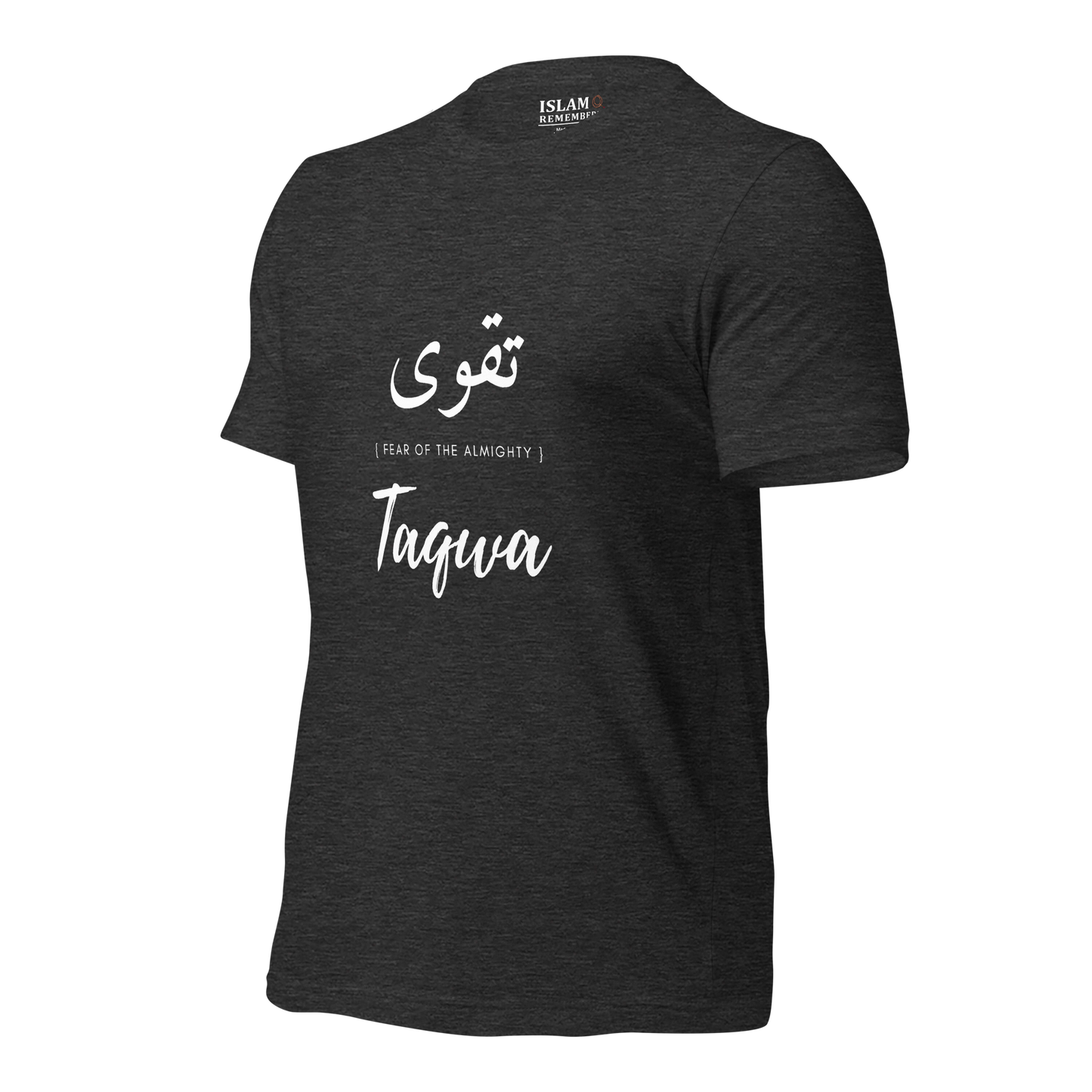 ADULT T-Shirt - TAQWA (FEAR OF THE ALMIGHTY) Arabic/English - White