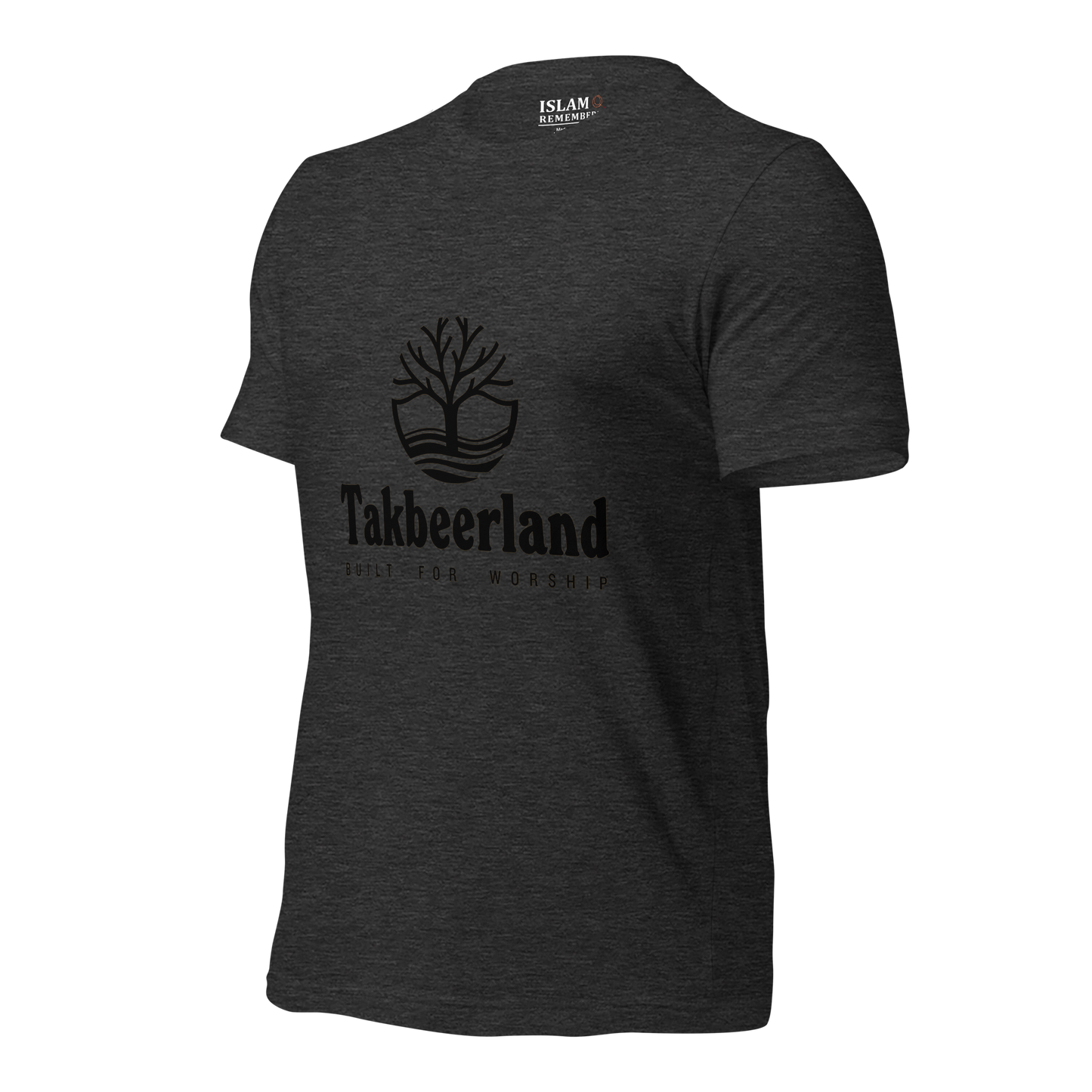 ADULT T-Shirt - TAKBEERLAND FULL LOGO (Centered/Medium) - Black