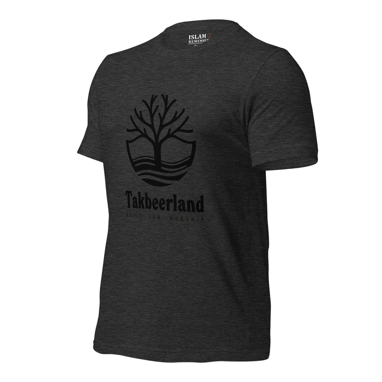 ADULT T-Shirt - TAKBEERLAND FULL LOGO (Centered/Large) - Black